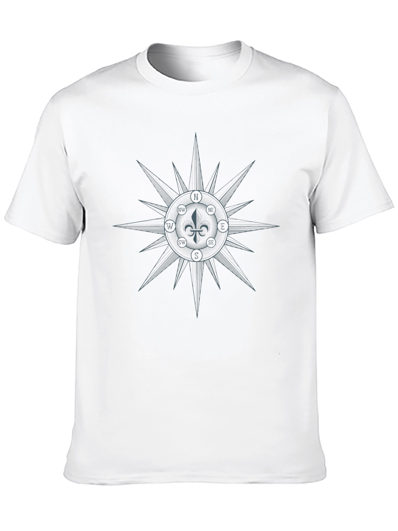 Compass Fleur-de-lis Graphic Black Tee