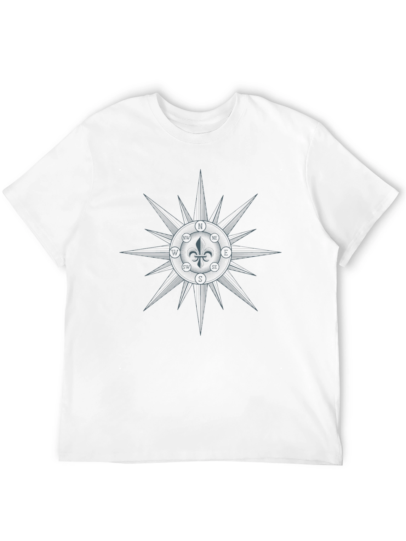 Compass Fleur-de-lis Graphic Black Tee