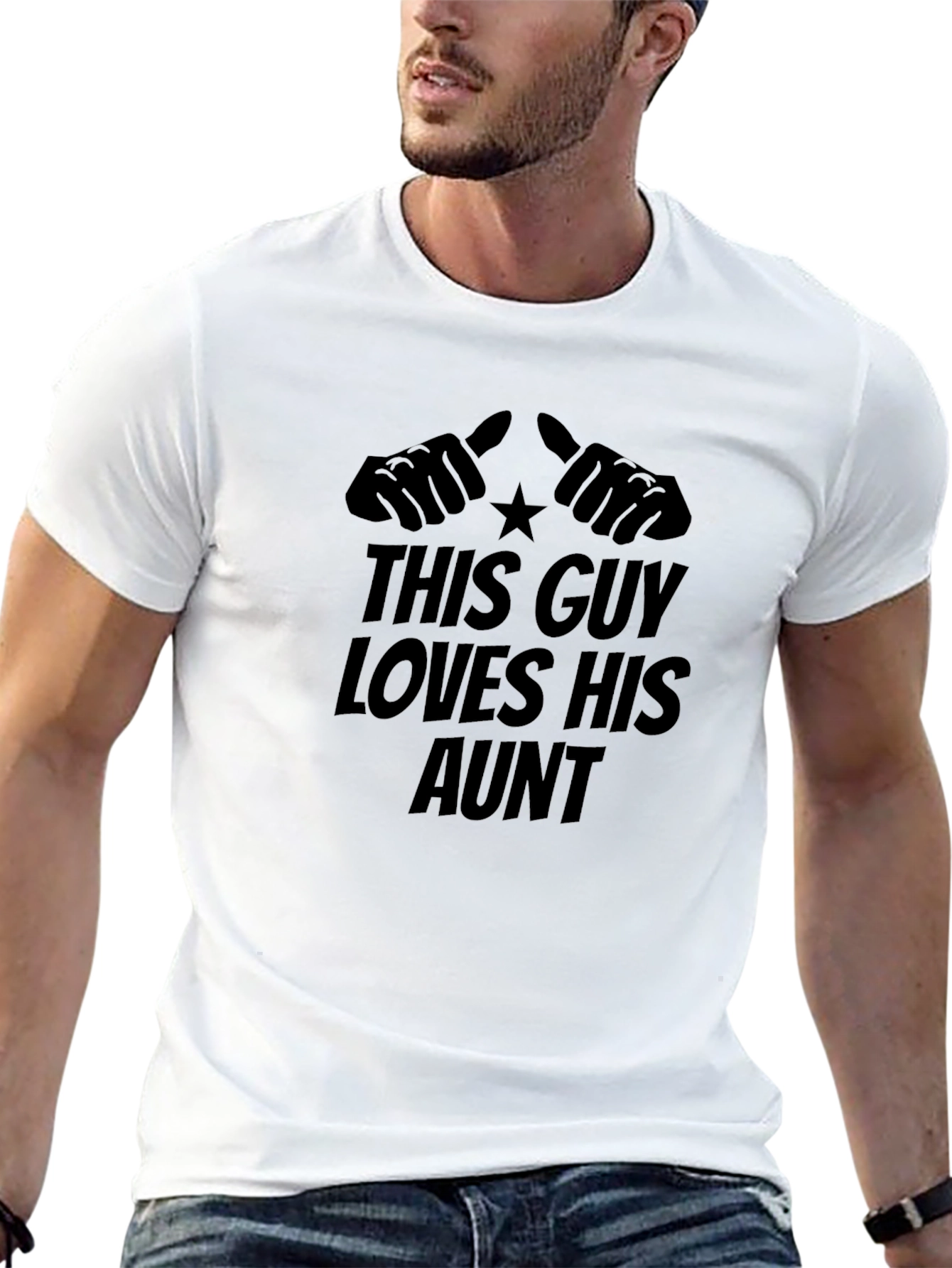 This Guy Loves His Aunt Novelty T-Shirt