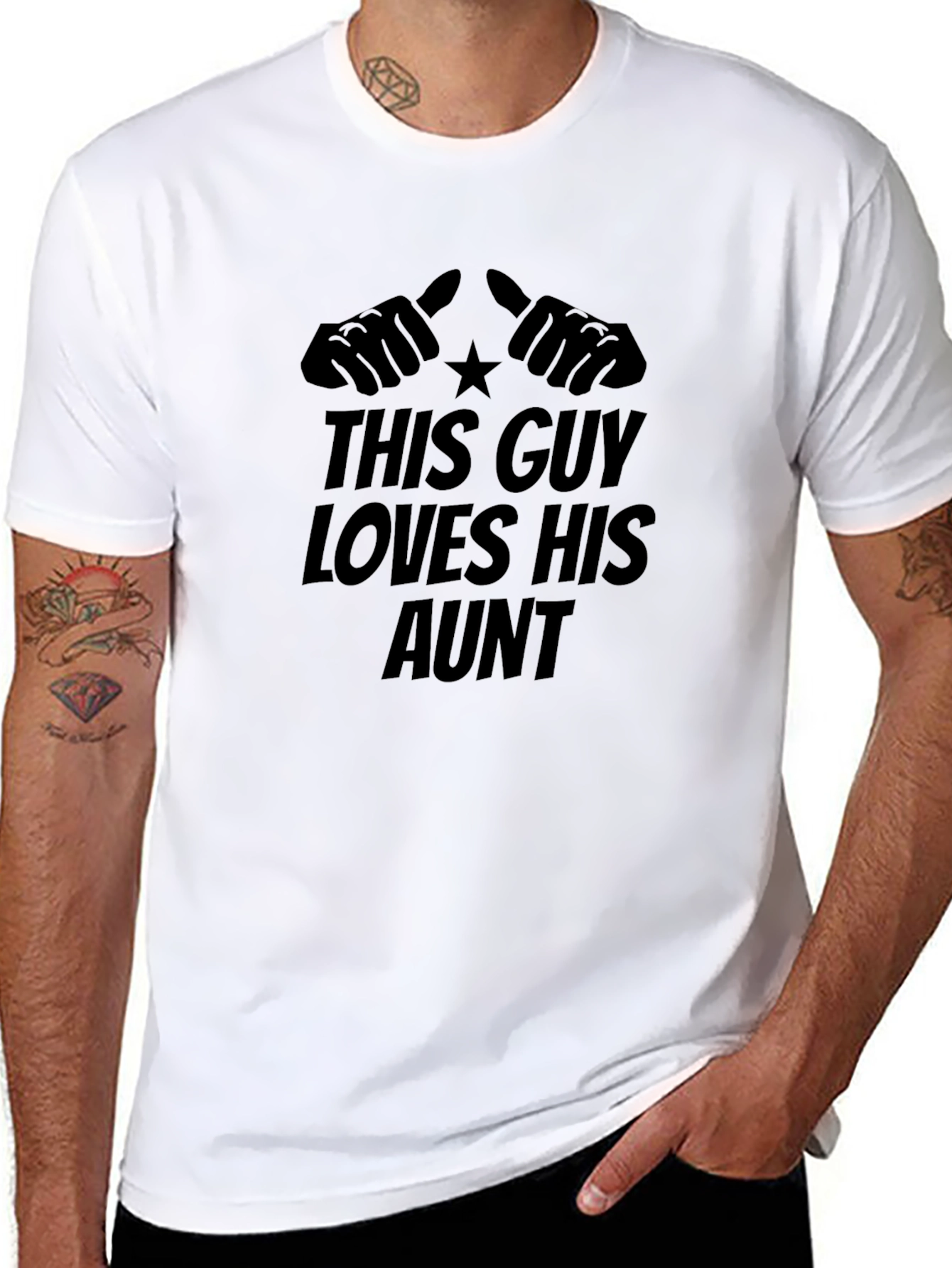 This Guy Loves His Aunt Novelty T-Shirt