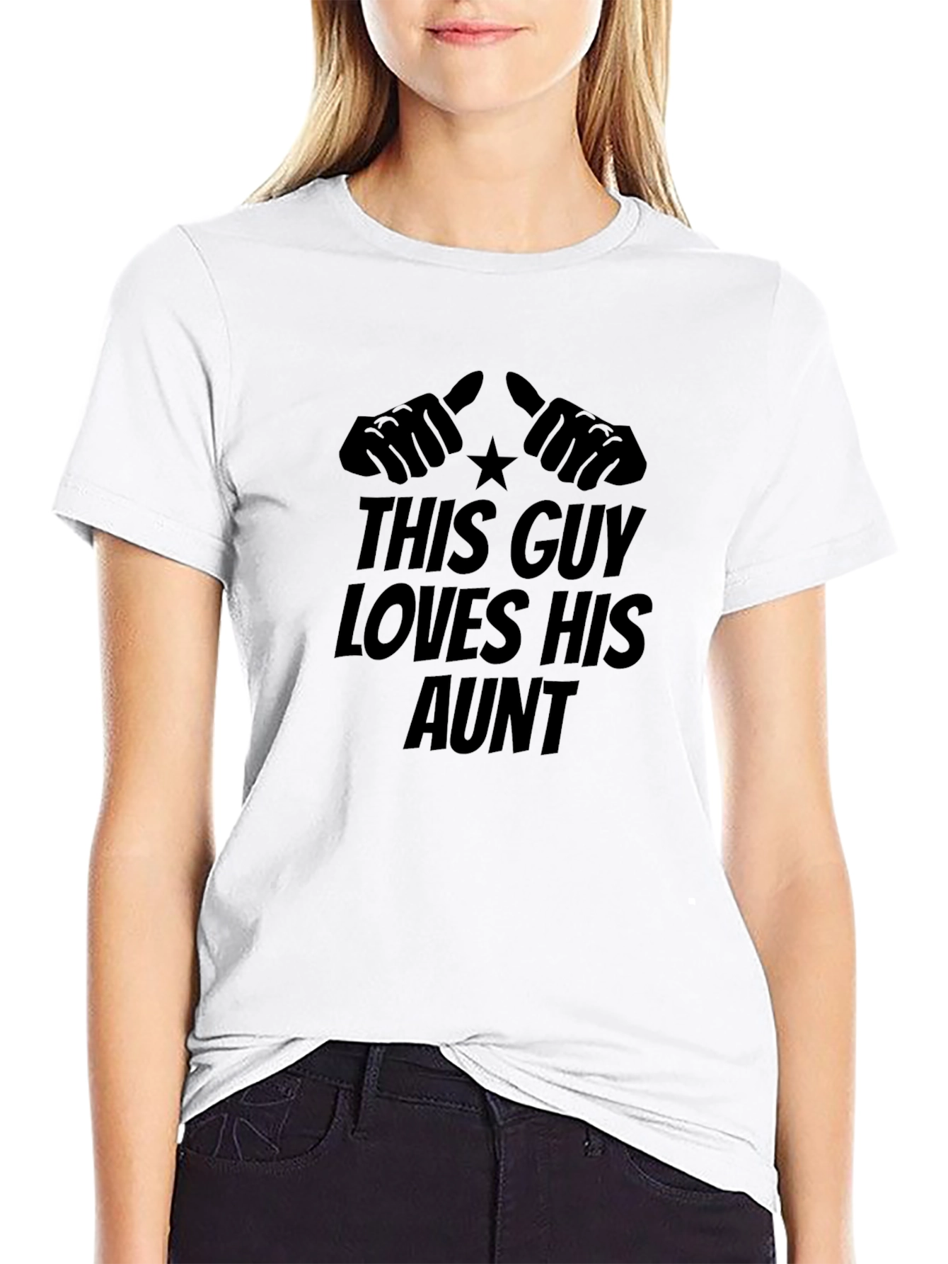 This Guy Loves His Aunt Novelty T-Shirt