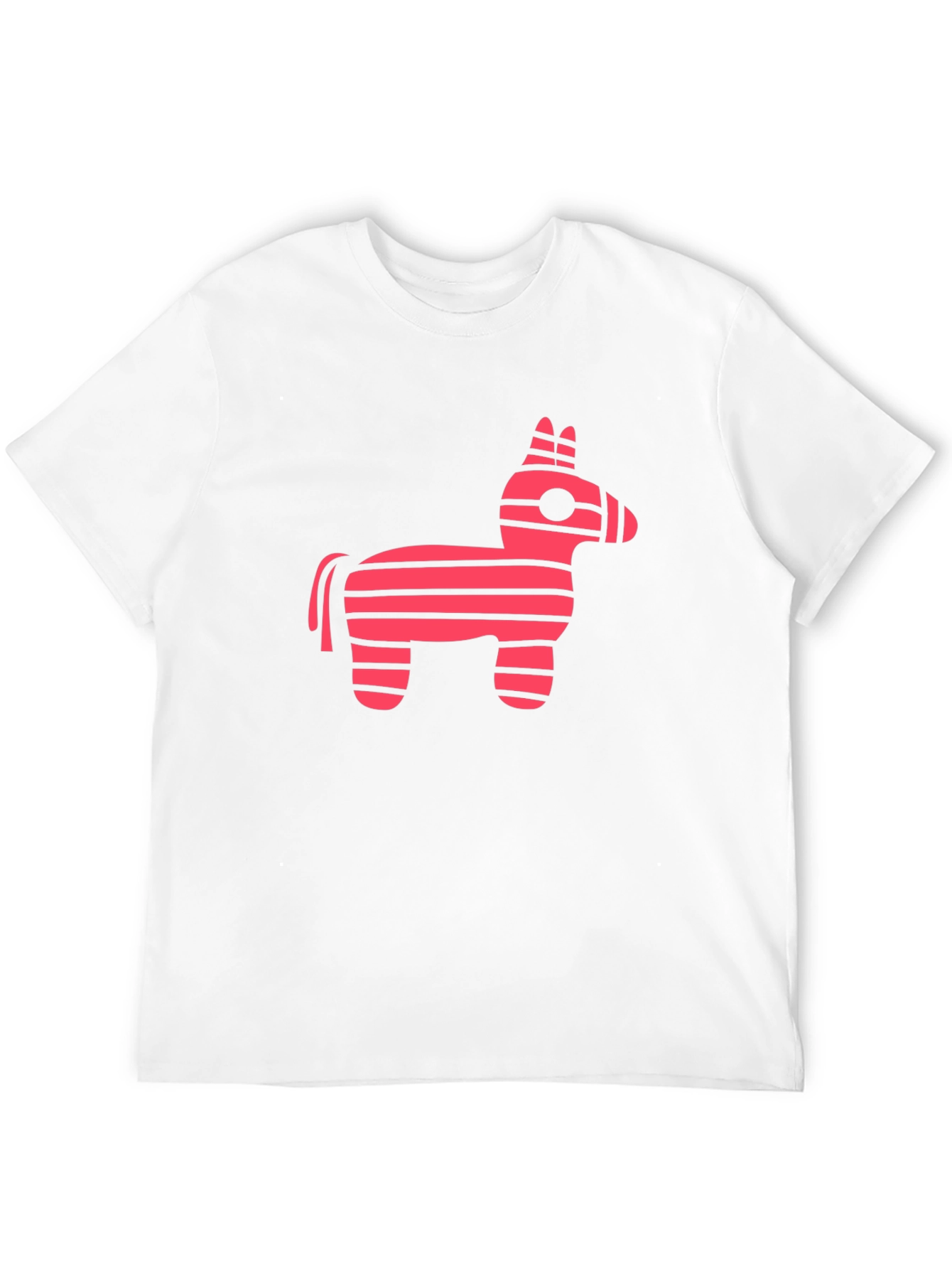 Pink Striped Donkey Piñata Graphic Tee - Black