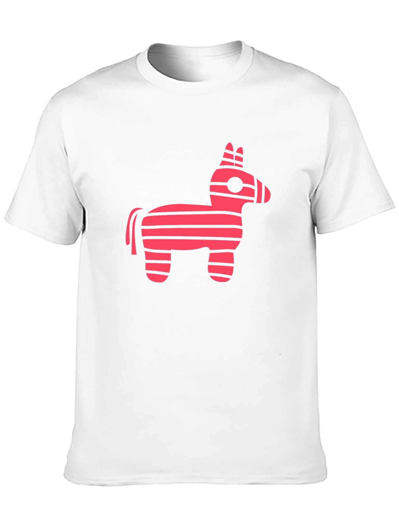 Pink Striped Donkey Piñata Graphic Tee - Black