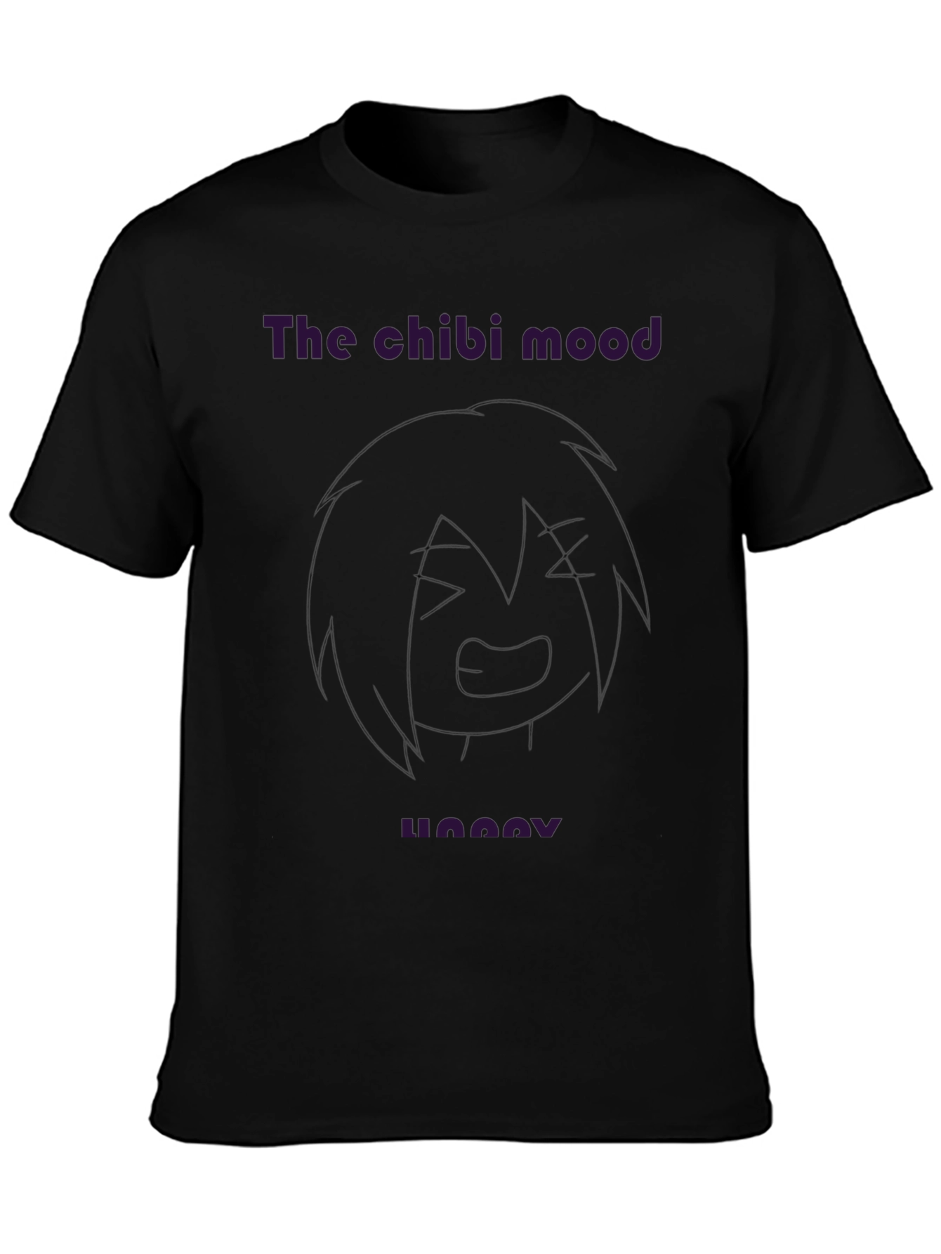 The Chibi Mood Groovy Black T-Shirt