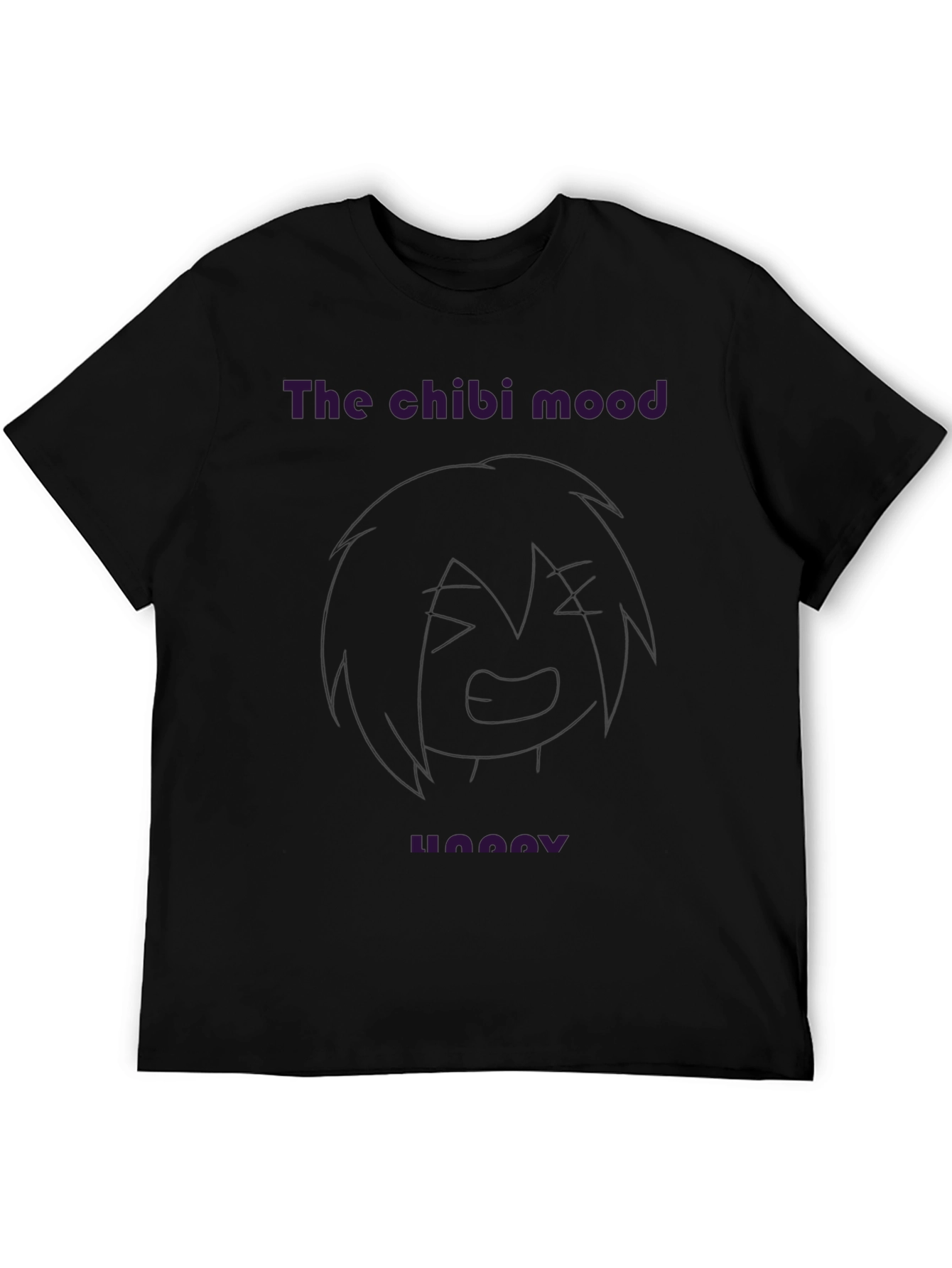The Chibi Mood Groovy Black T-Shirt