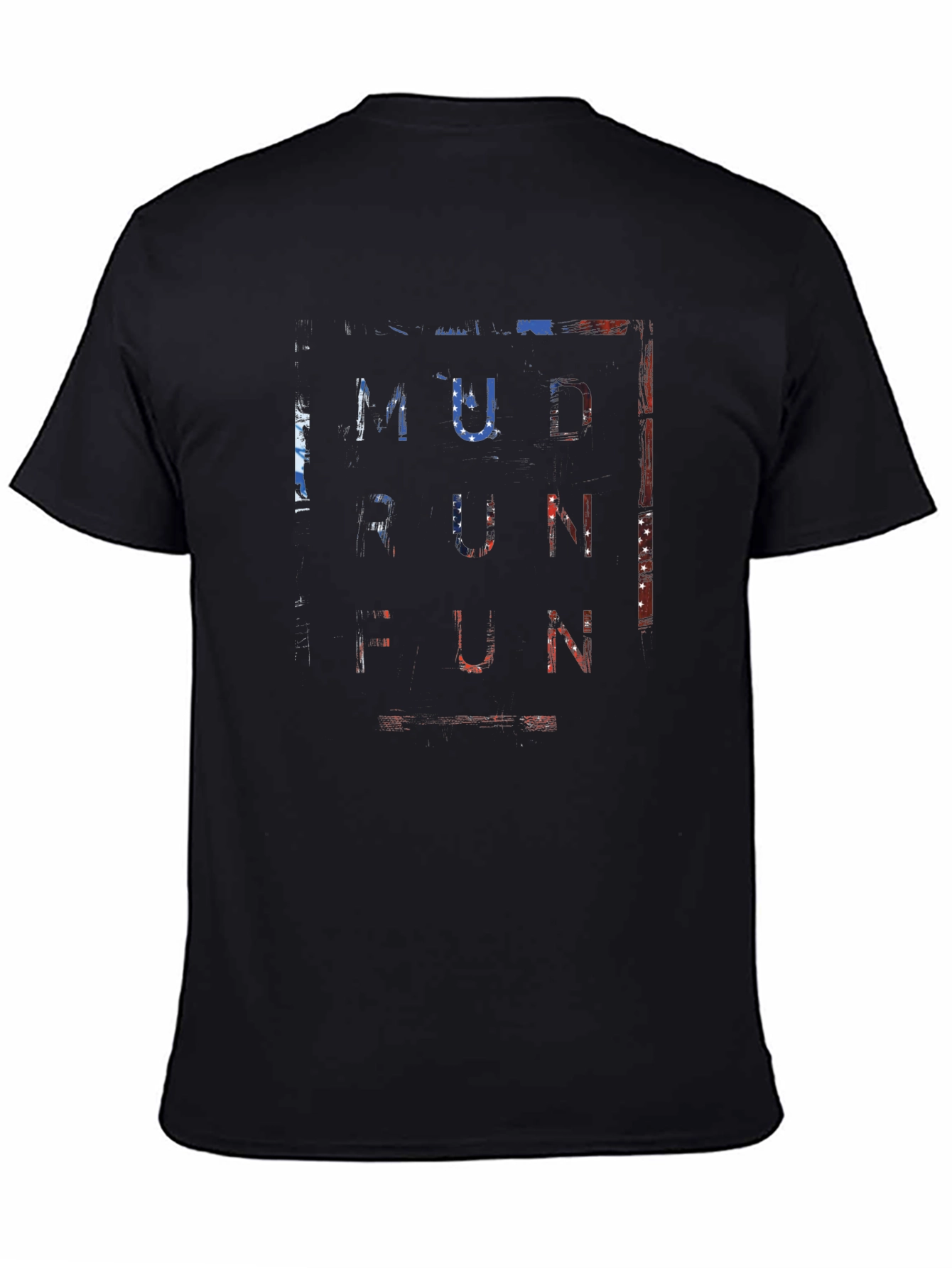 Mud Run Fun T-Shirt - Patriotic Design