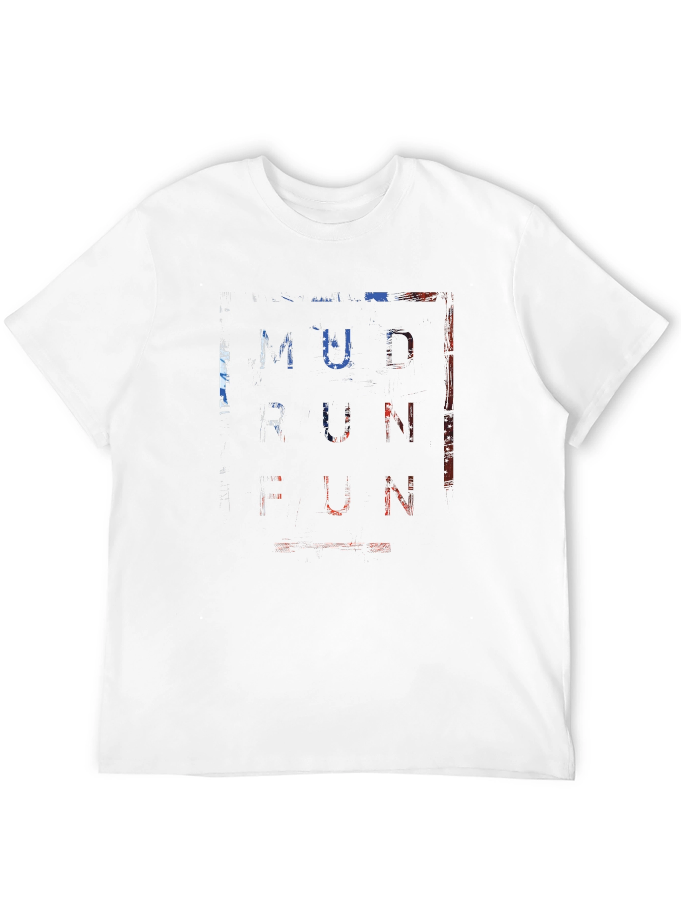 Mud Run Fun T-Shirt - Patriotic Design
