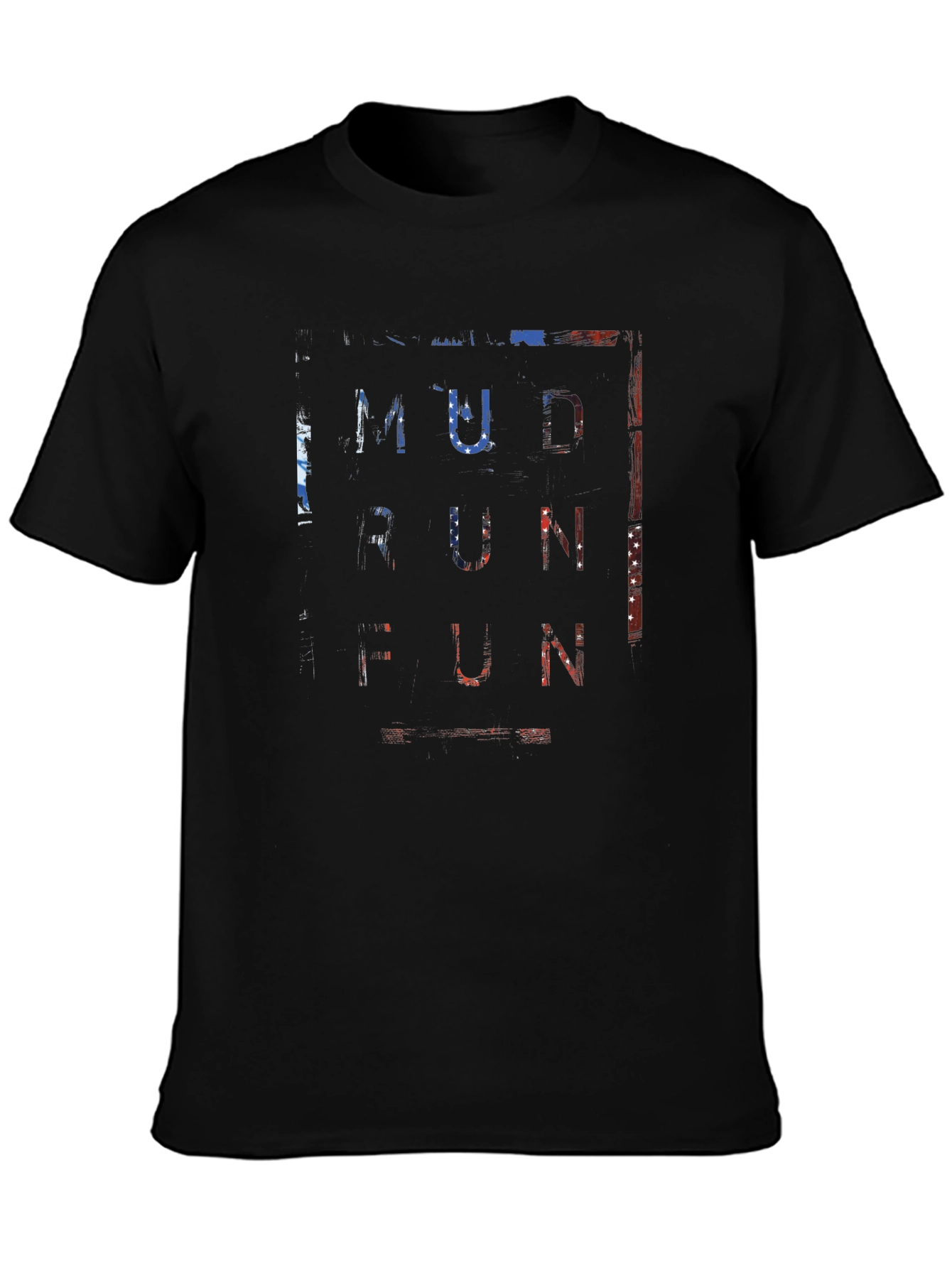 Mud Run Fun T-Shirt - Patriotic Design