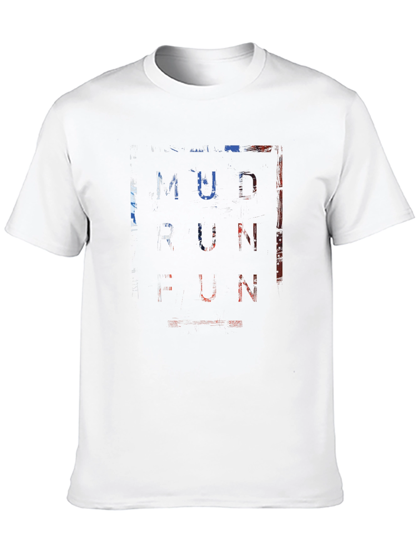 Mud Run Fun T-Shirt - Patriotic Design