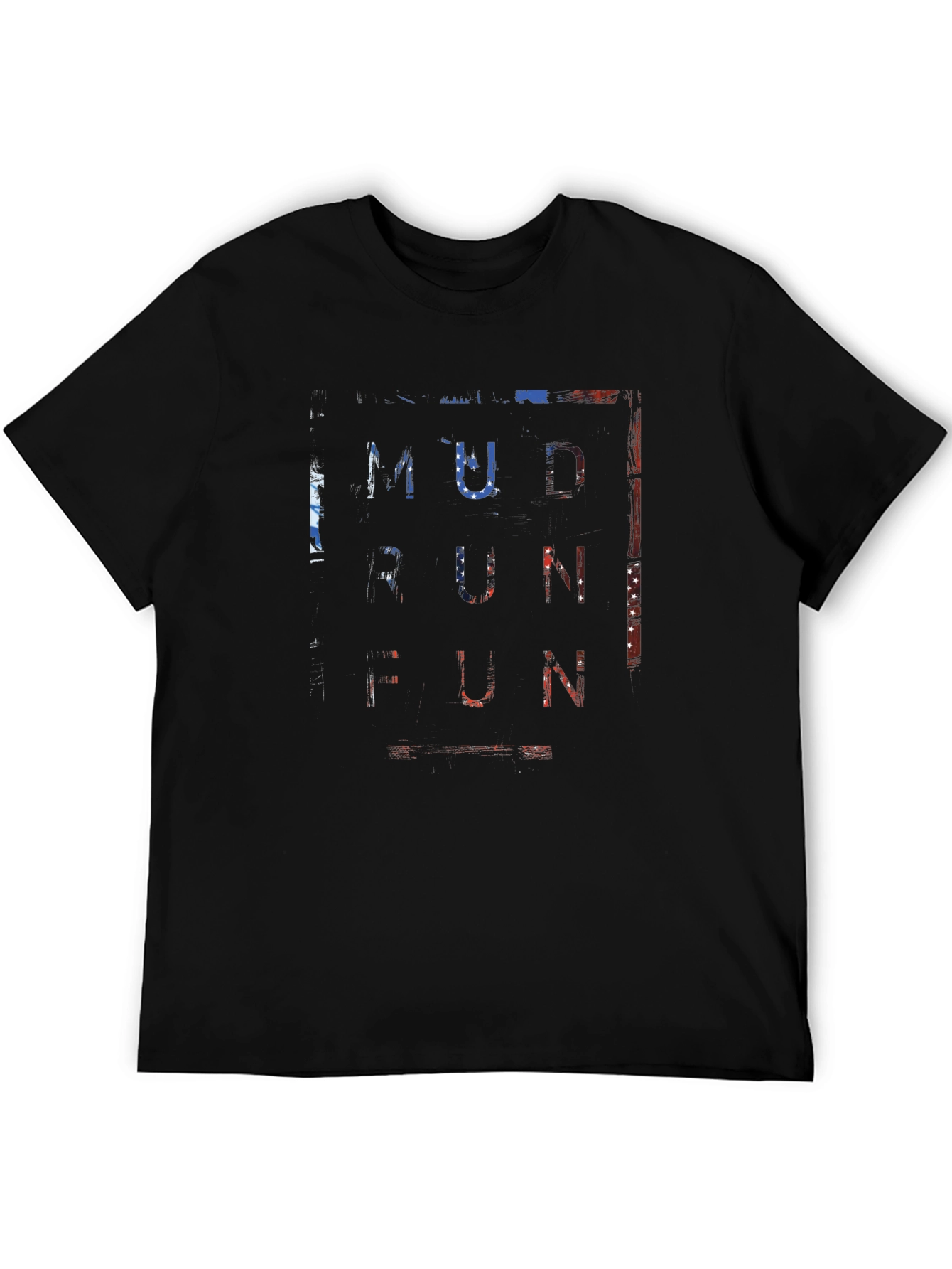 Mud Run Fun T-Shirt - Patriotic Design