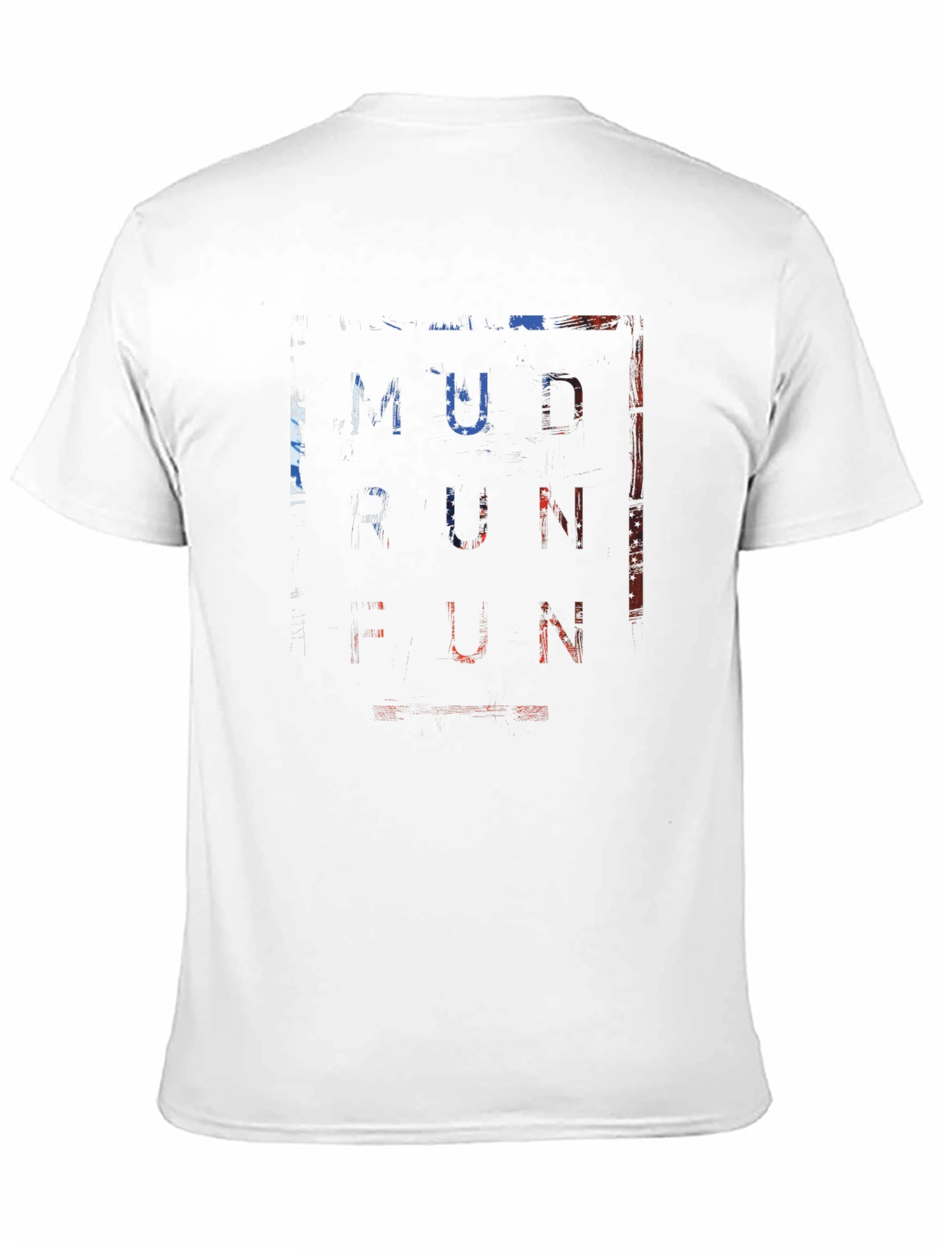 Mud Run Fun T-Shirt - Patriotic Design