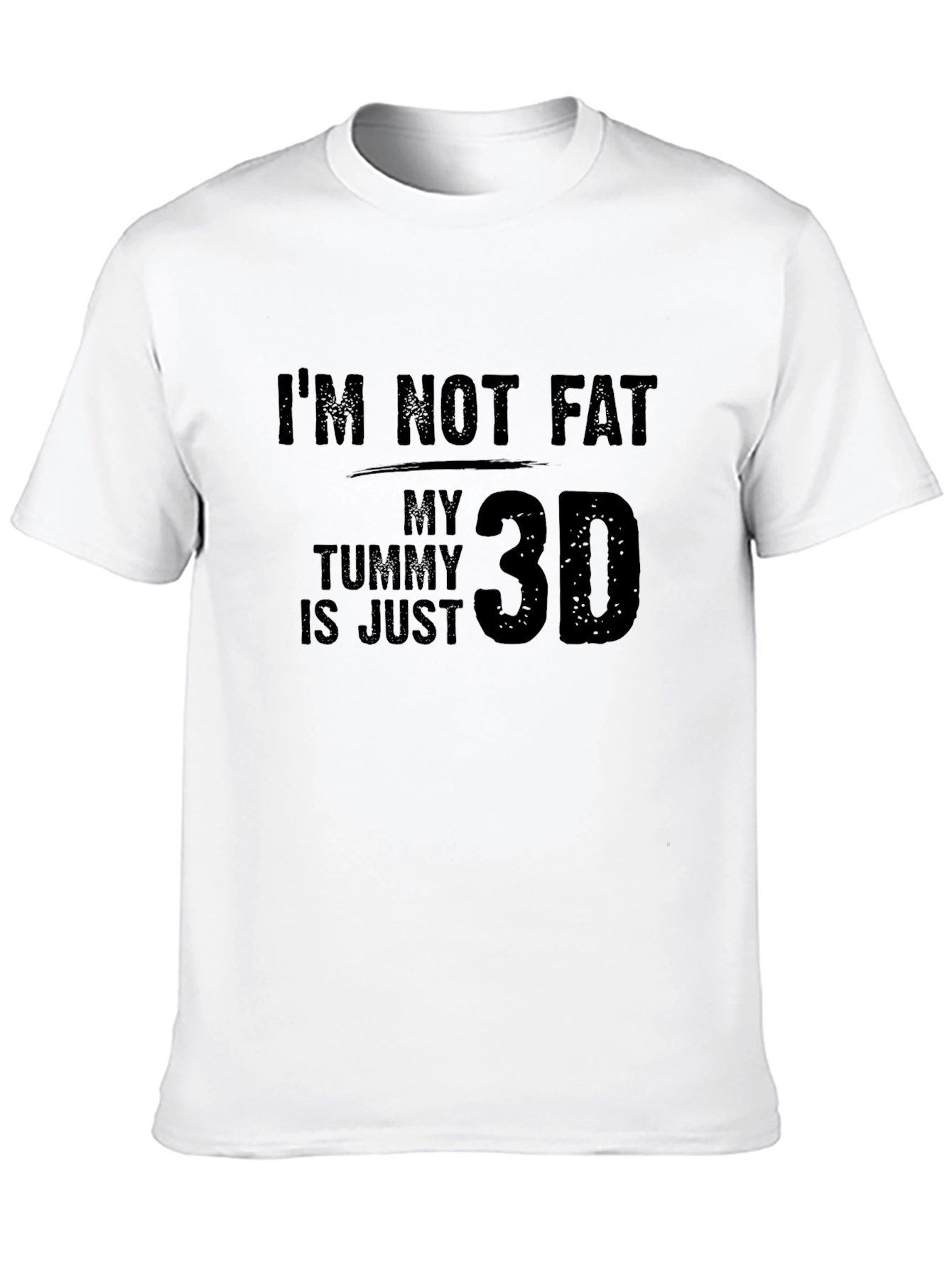 Funny Tummy 3D Mens T-Shirt