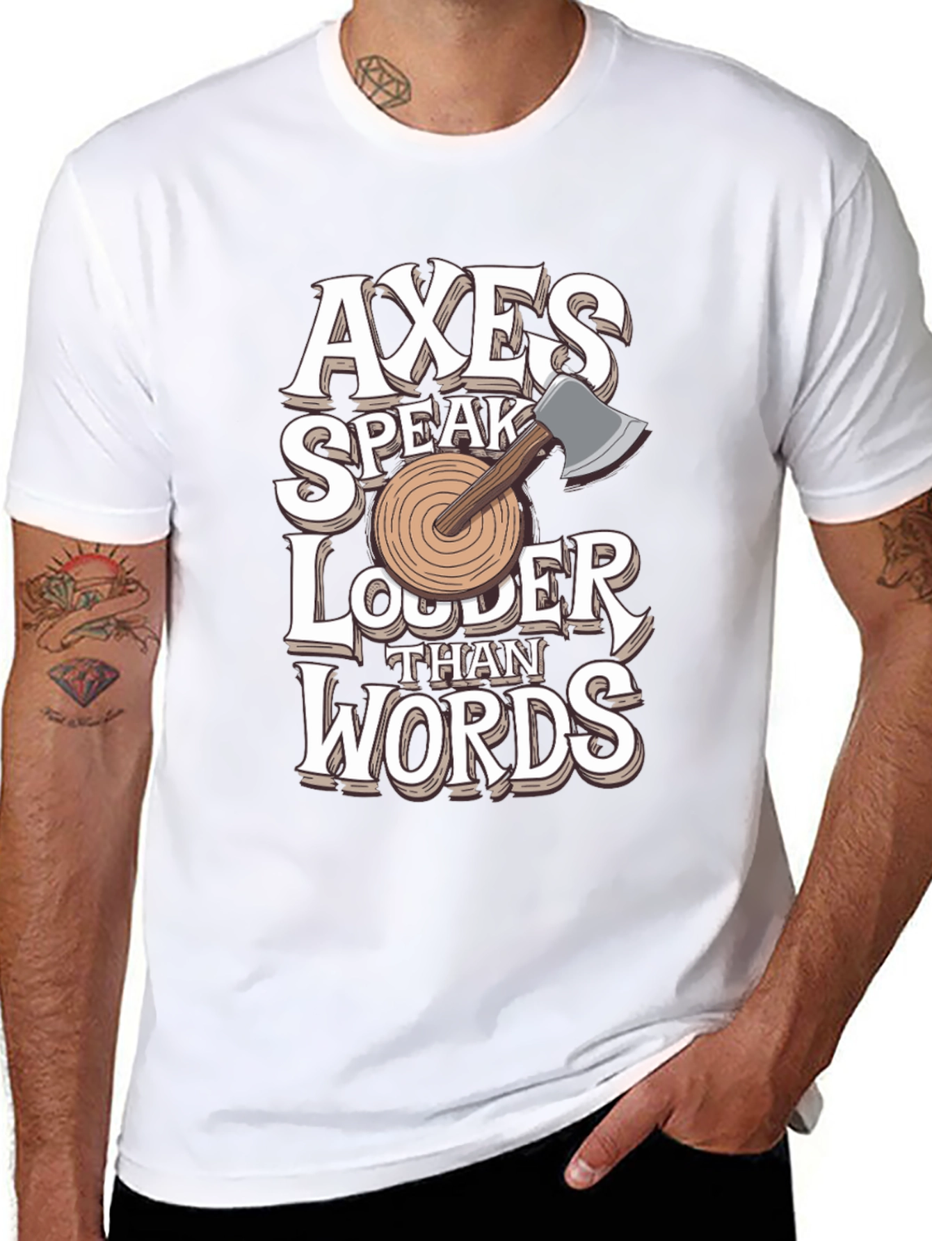 Axes Speak Louder Than Words Graphic Tee