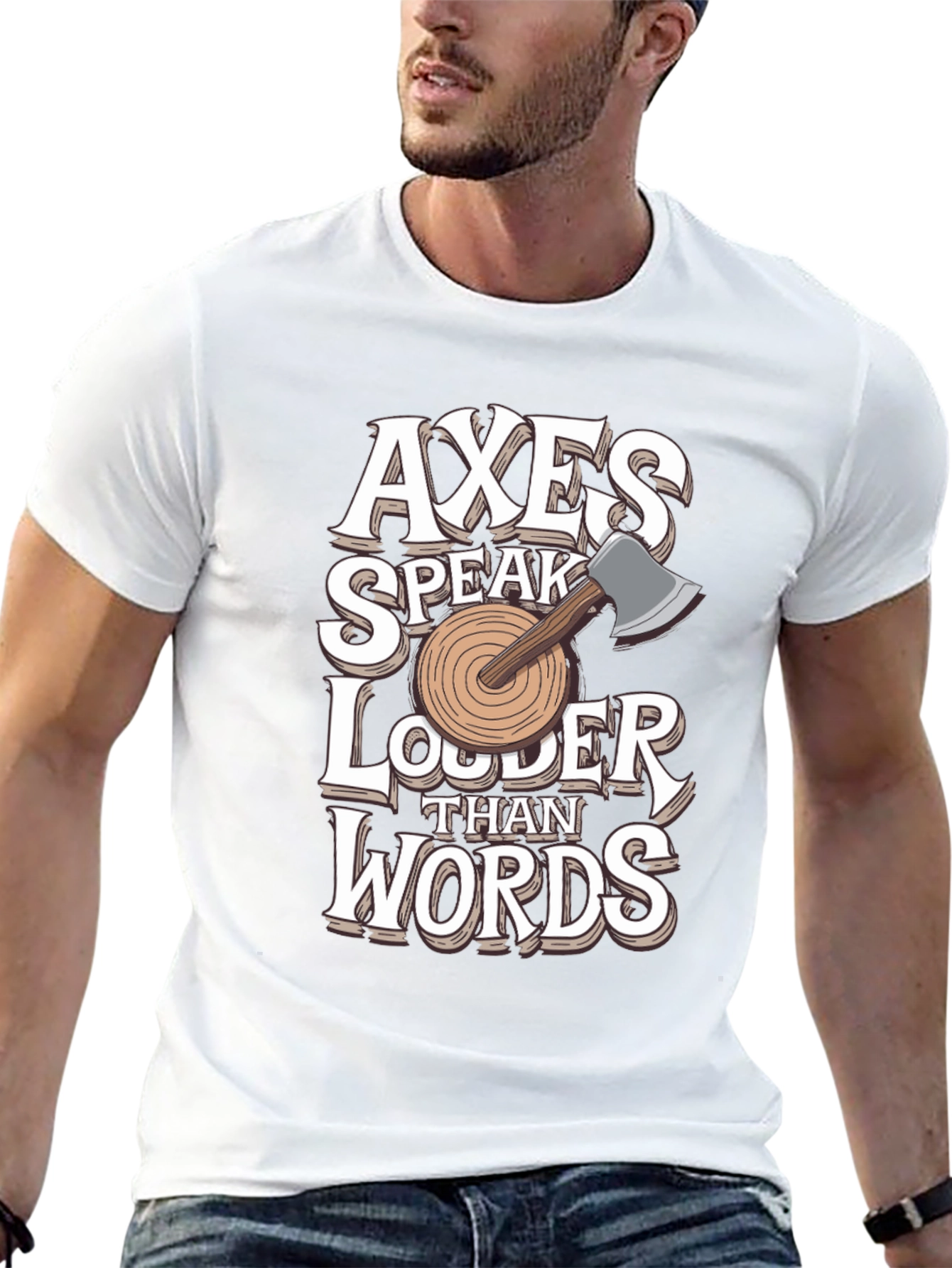 Axes Speak Louder Than Words Graphic Tee