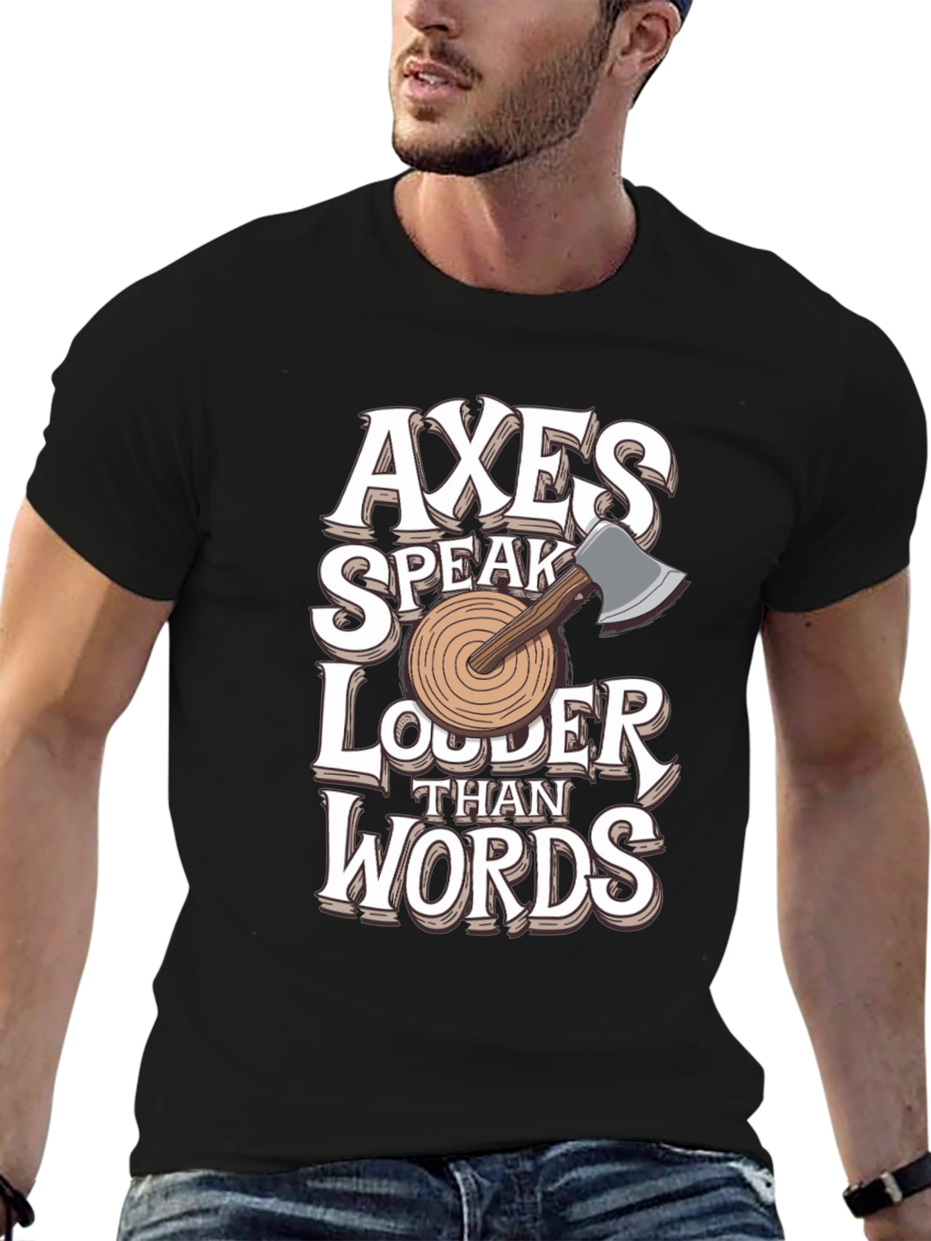 Axes Speak Louder Than Words Graphic Tee