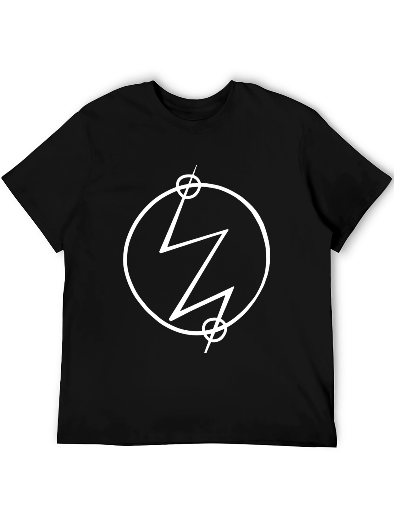 Lightning Bolt Graphic Tee - Casual Black T-Shirt