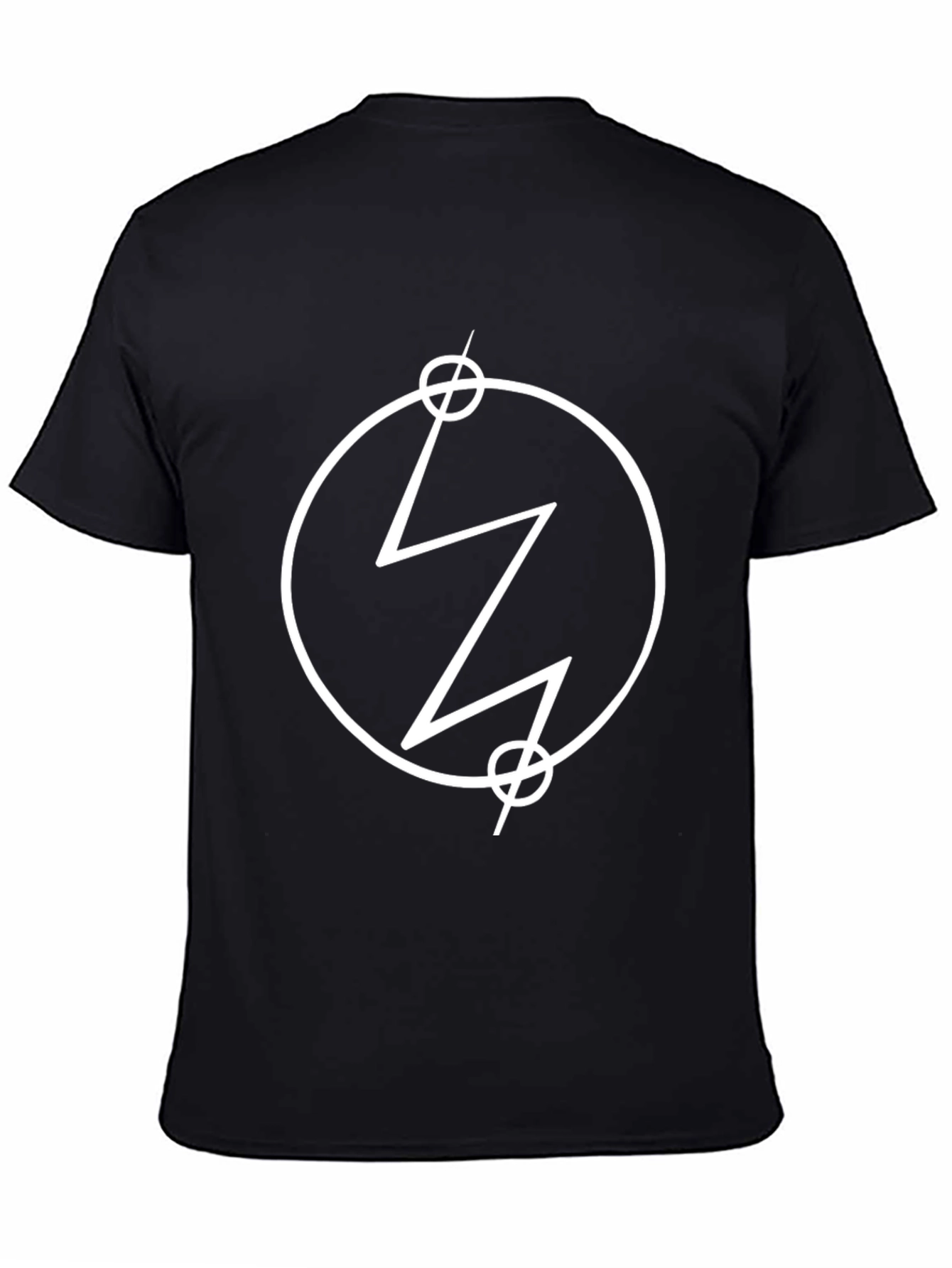Lightning Bolt Graphic Tee - Casual Black T-Shirt