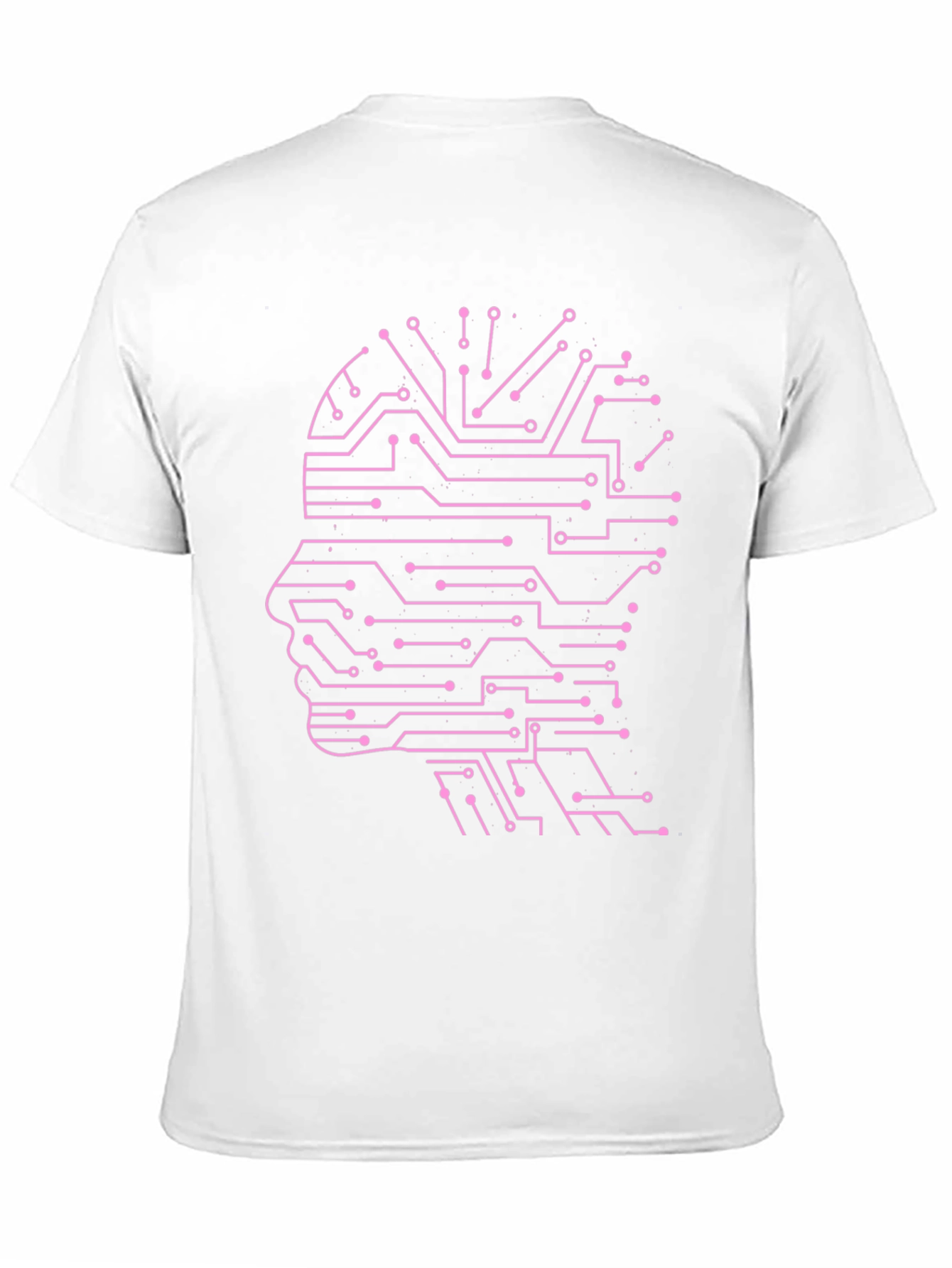 AI Mind Black T-Shirt - Circuit Brain Design