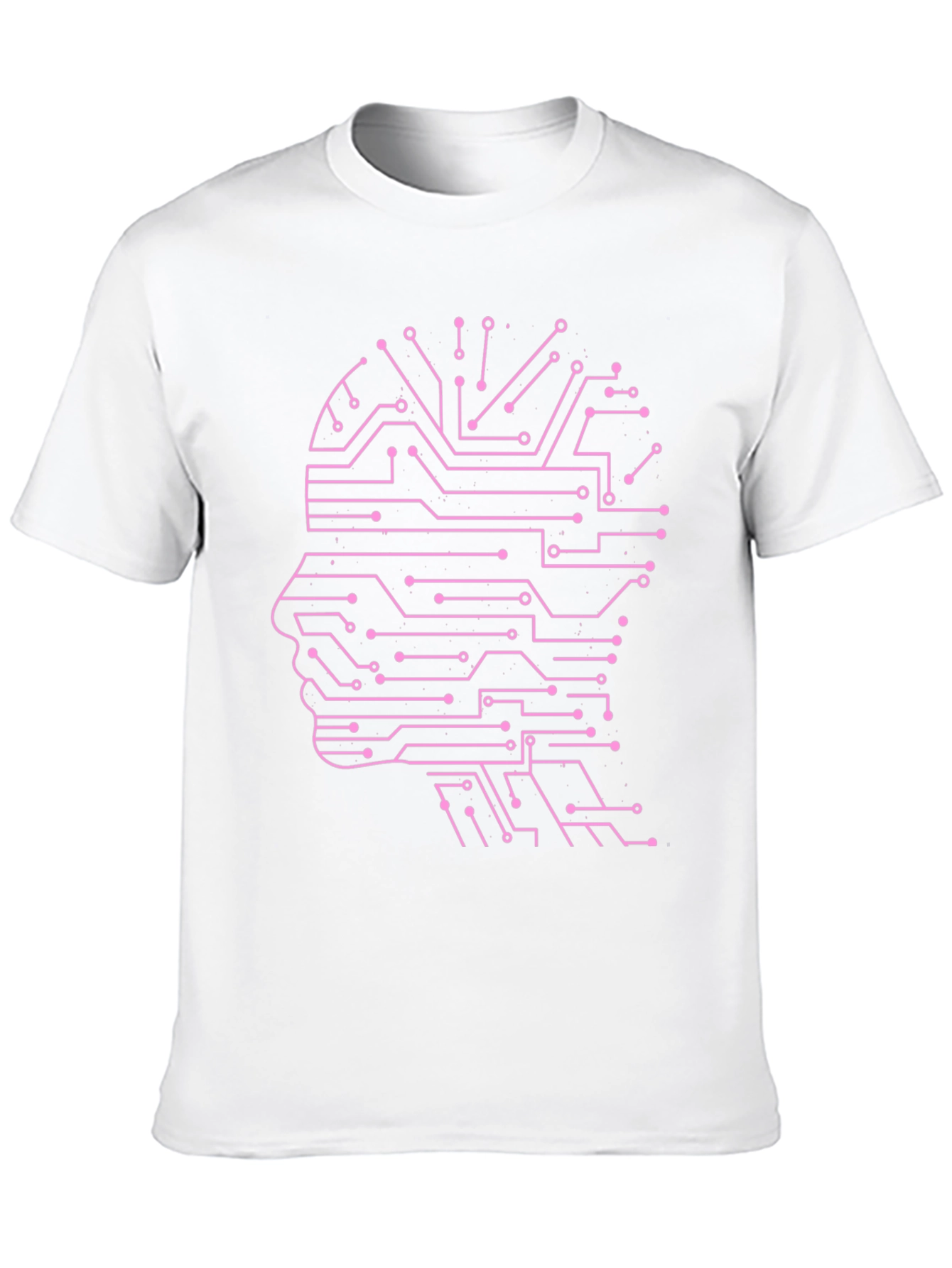 AI Mind Black T-Shirt - Circuit Brain Design