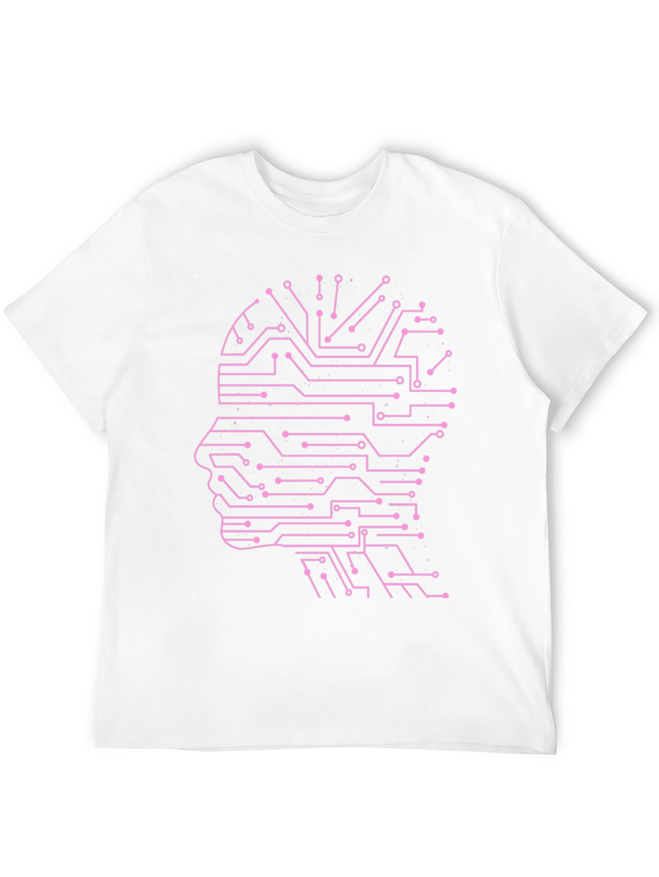 AI Mind Black T-Shirt - Circuit Brain Design