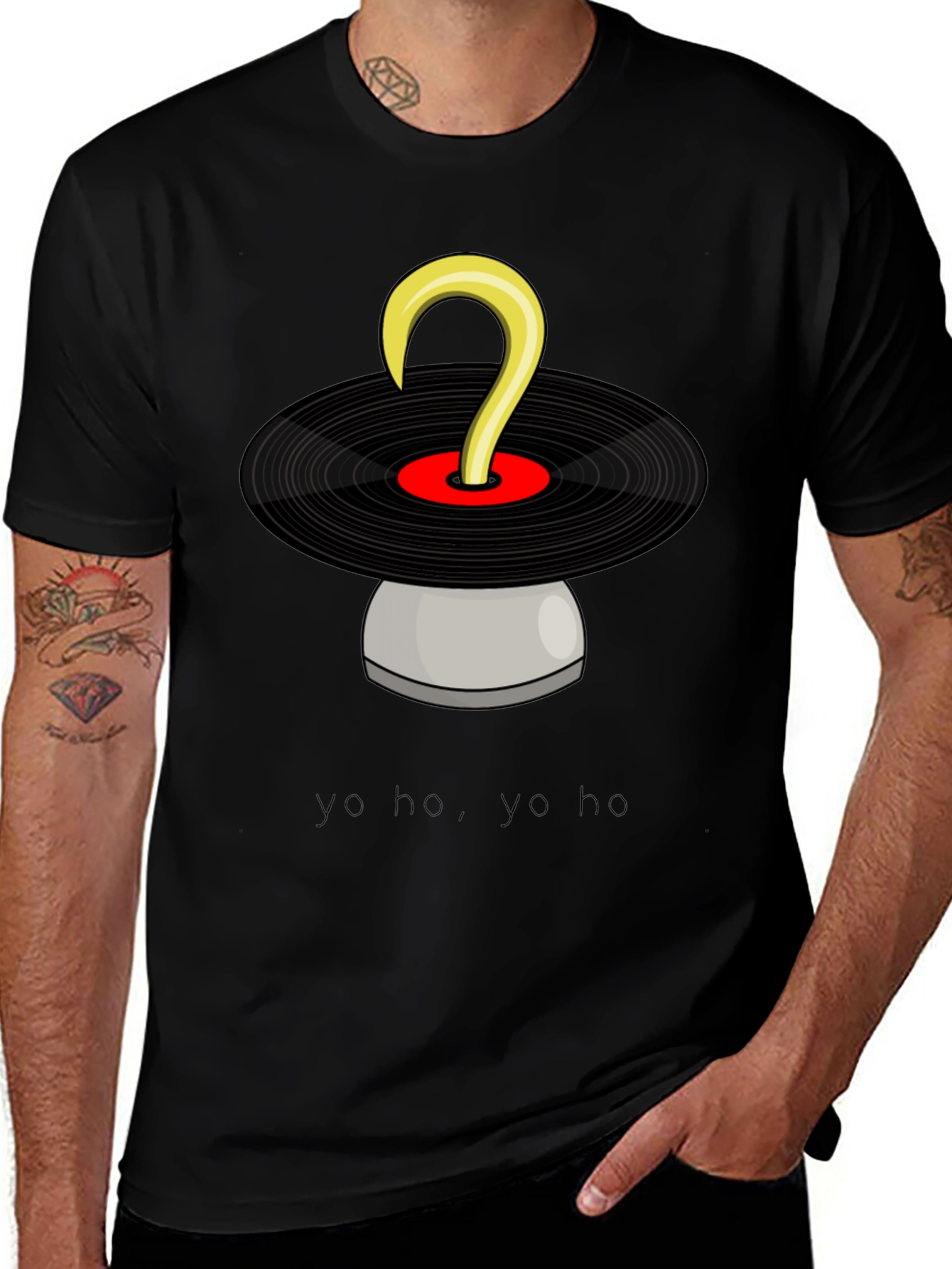 Pirate DJ T-Shirt: Yo Ho Yo Ho & Vinyl
