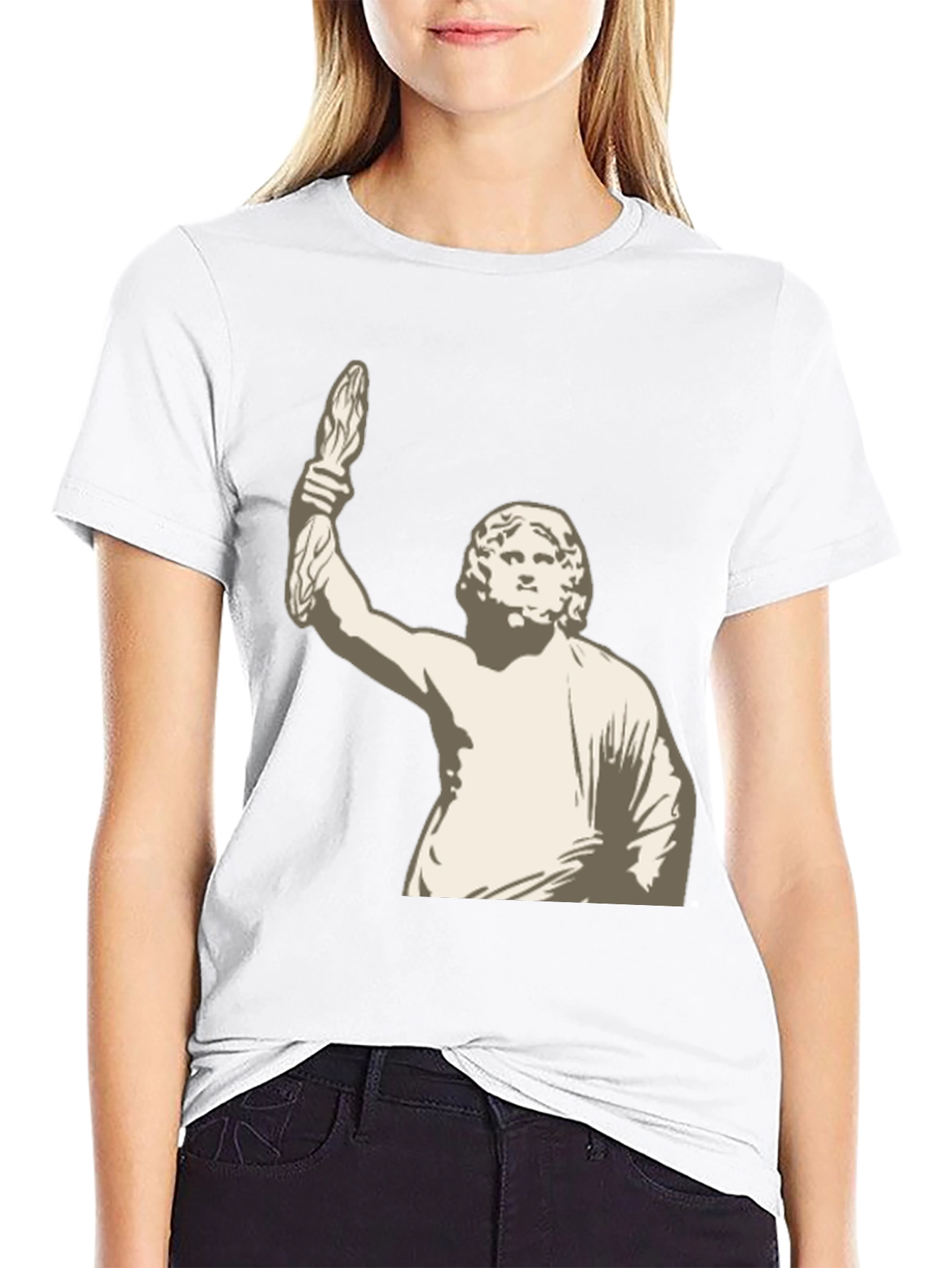 Statue Graphic Black T-Shirt