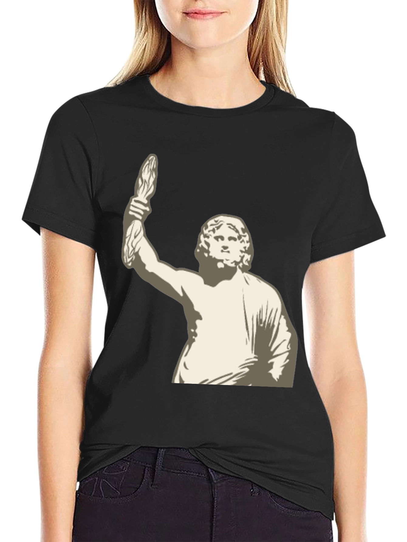 Statue Graphic Black T-Shirt