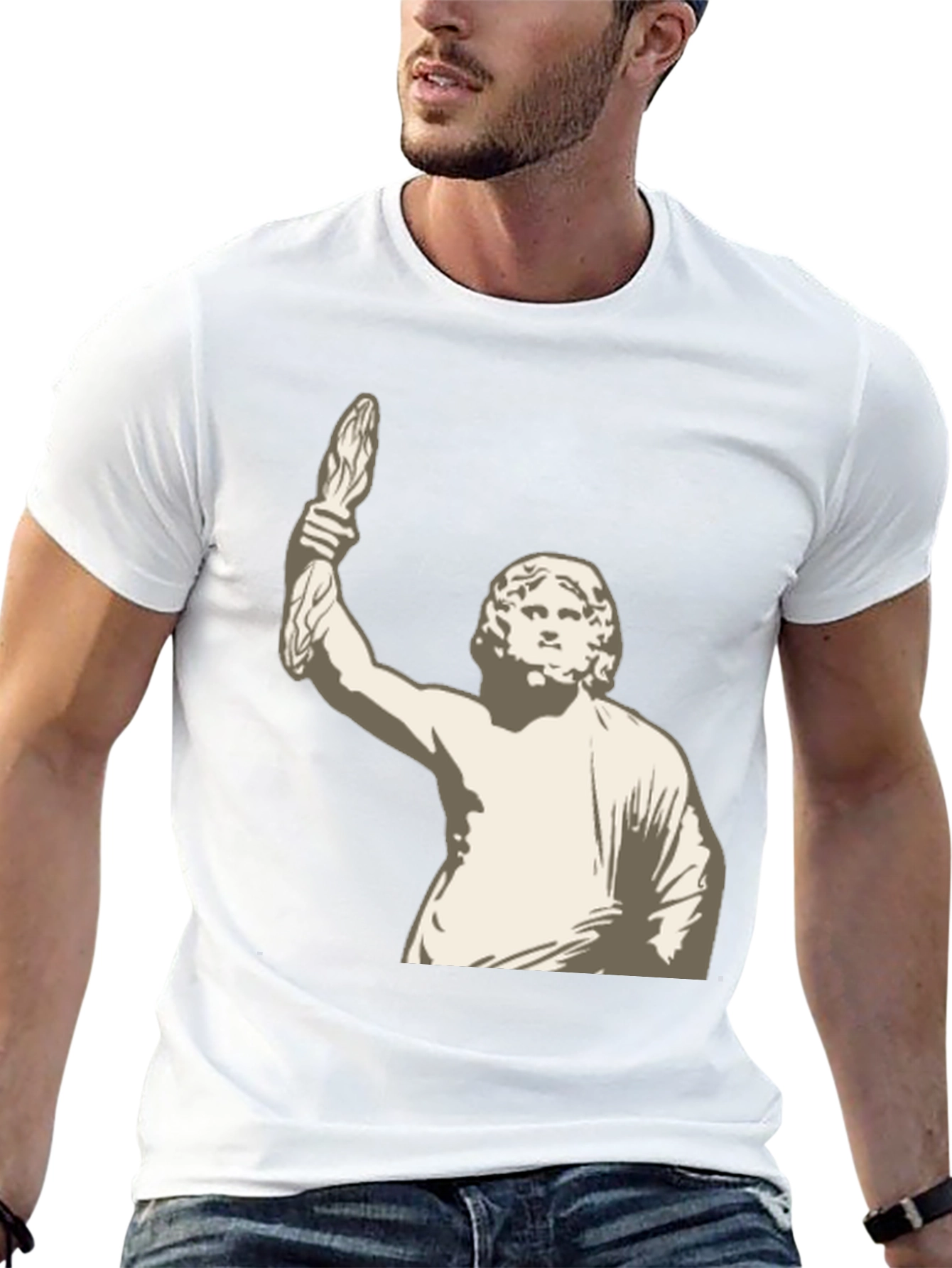 Statue Graphic Black T-Shirt