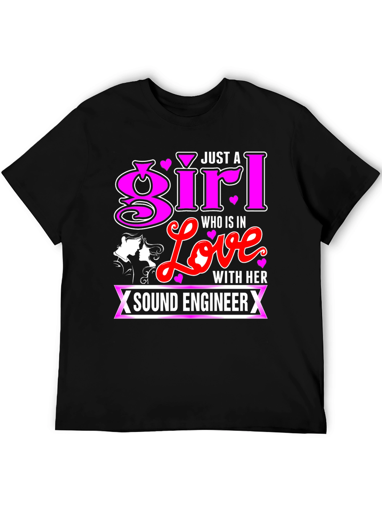 Sound Engineers Girl Black T-Shirt