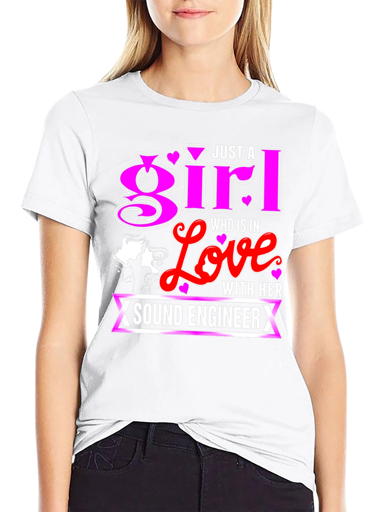 Sound Engineers Girl Black T-Shirt