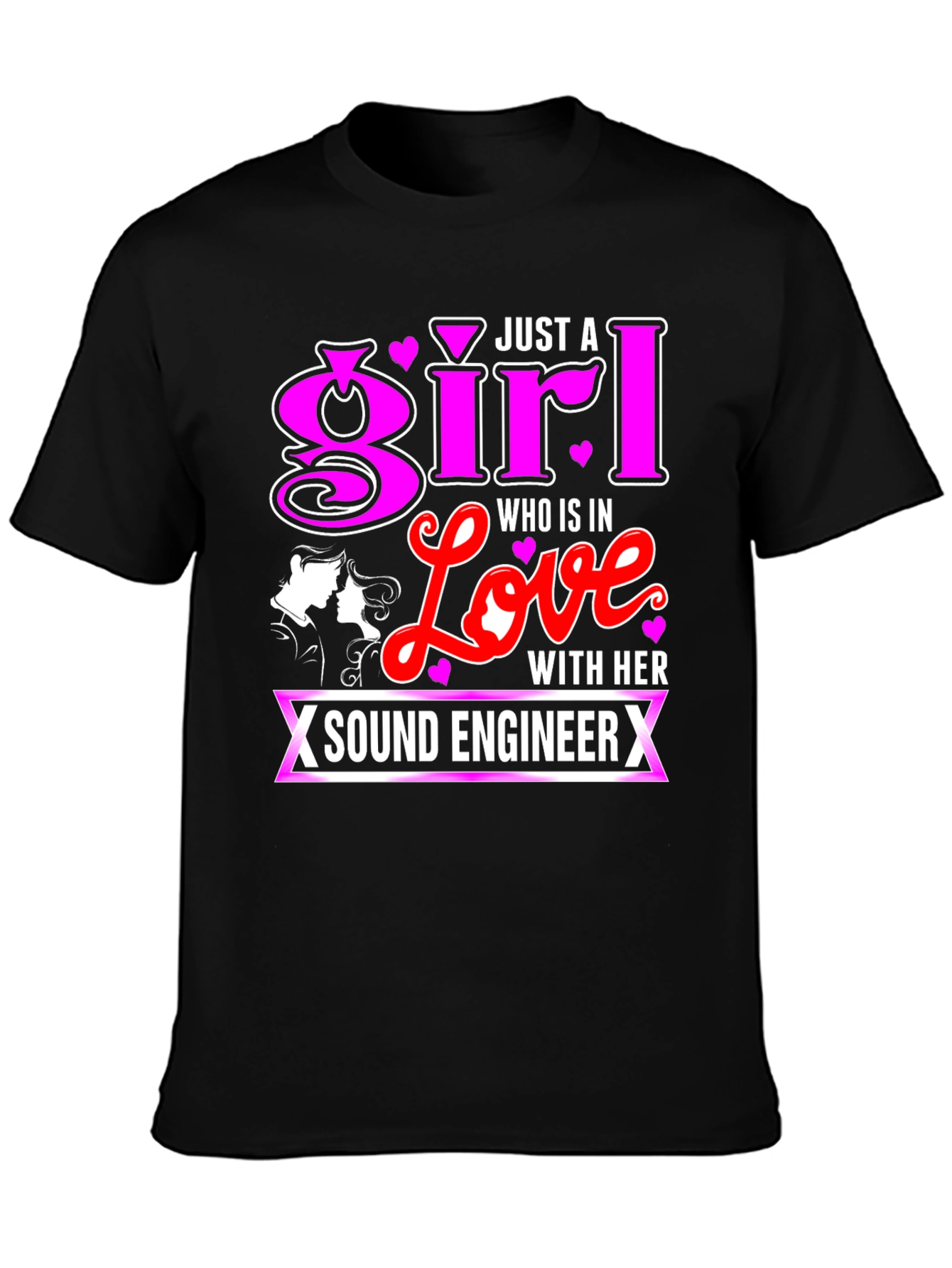 Sound Engineers Girl Black T-Shirt