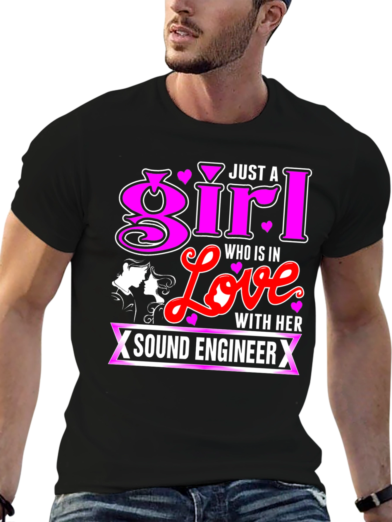 Sound Engineers Girl Black T-Shirt