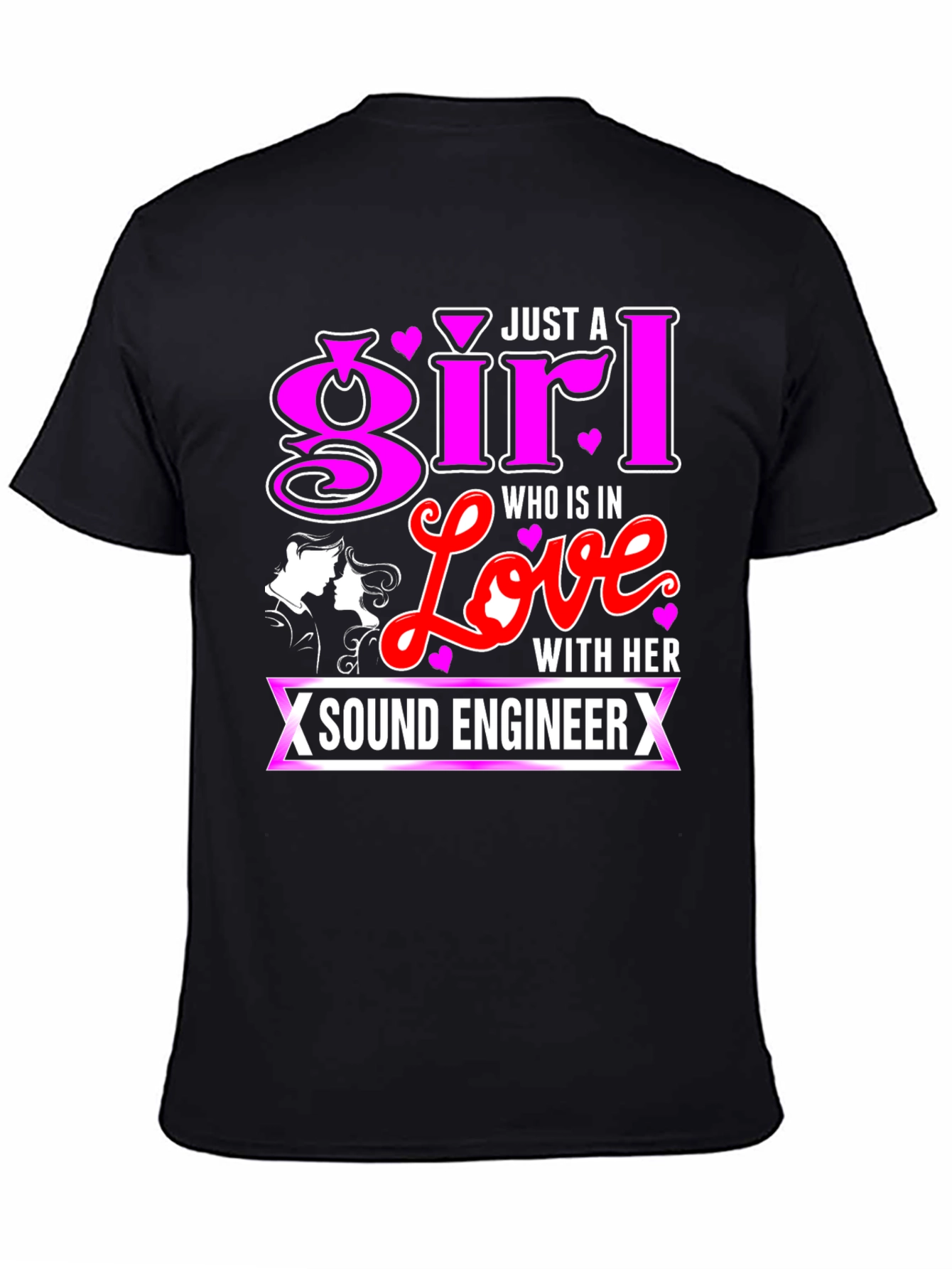 Sound Engineers Girl Black T-Shirt