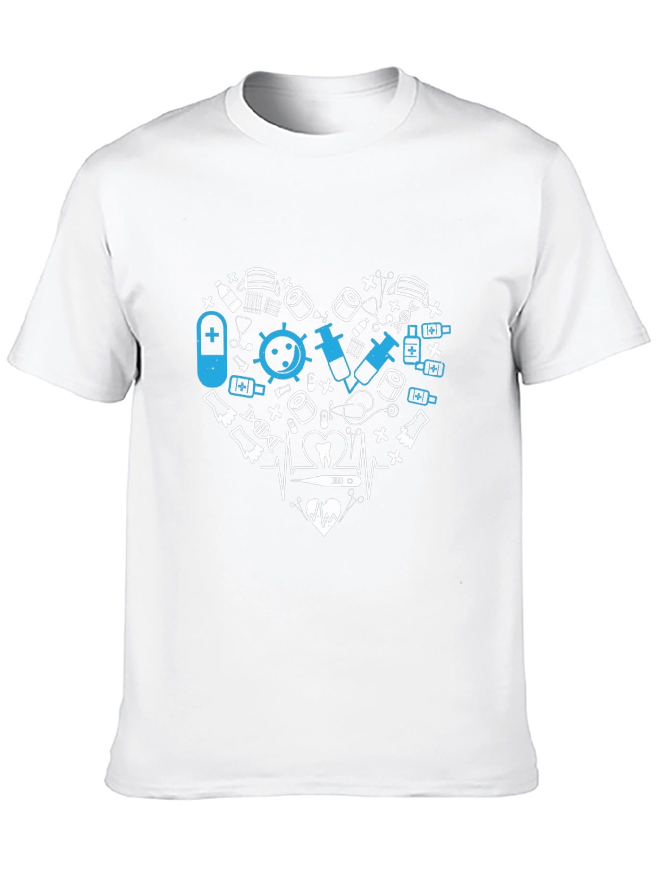 Medical Heartbeat Graphic T-Shirt - Black