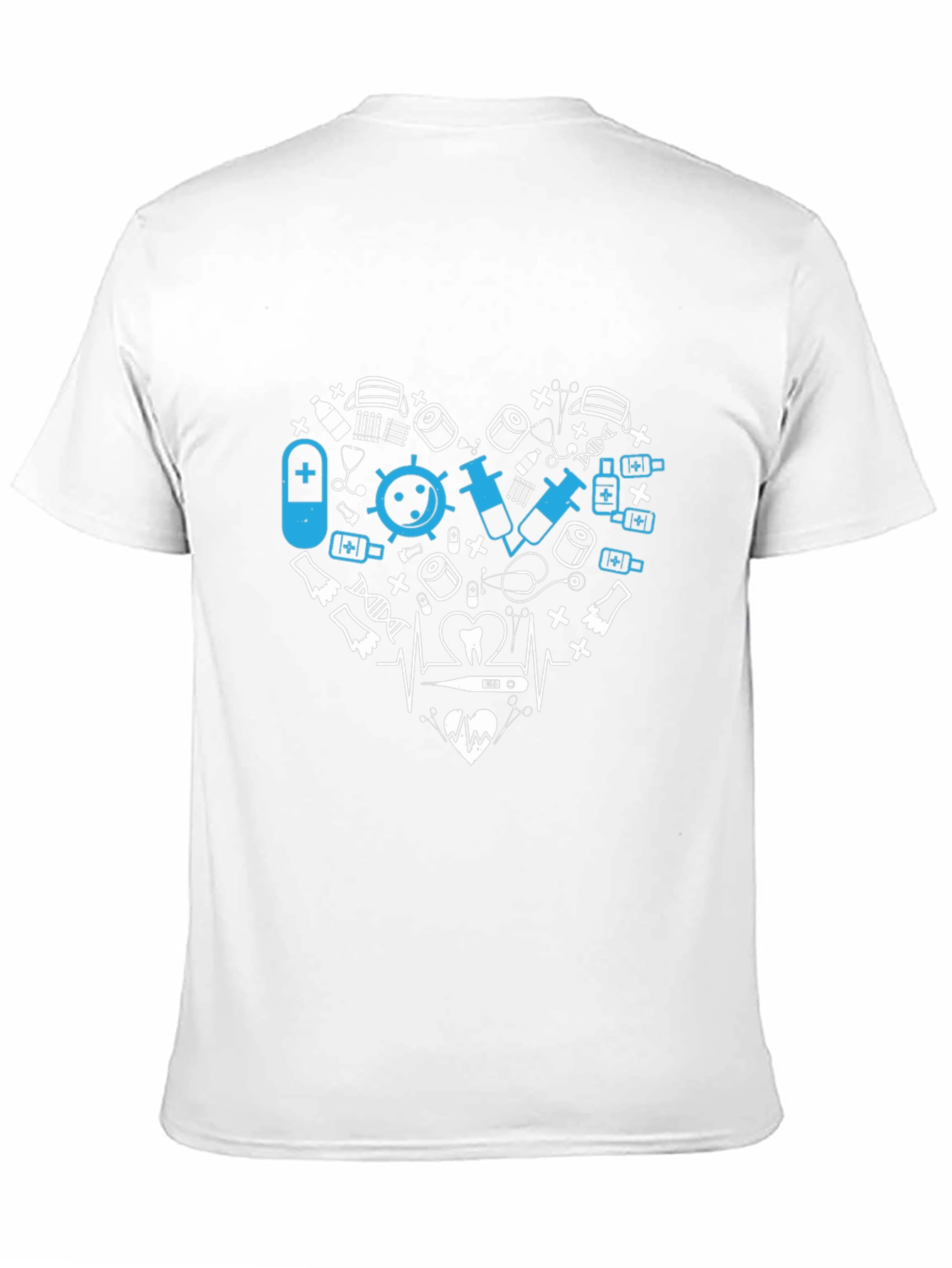 Medical Heartbeat Graphic T-Shirt - Black