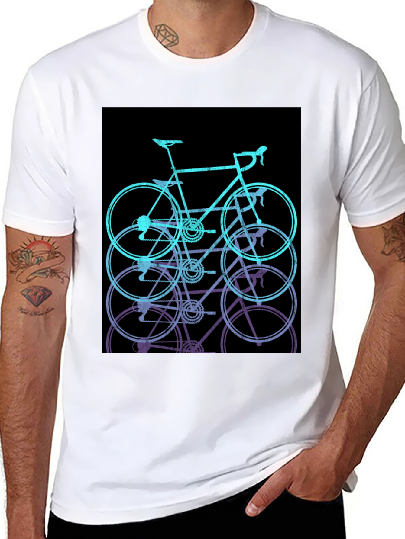 Bike Stack Graphic Tee - Ride in Style