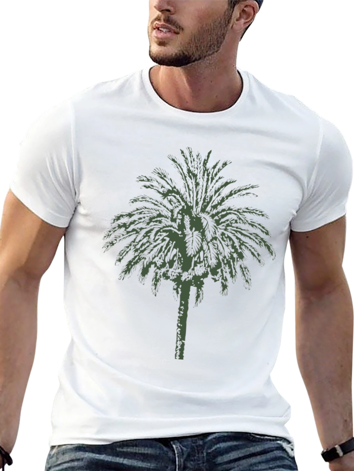 Palm Tree Graphic Black T-Shirt