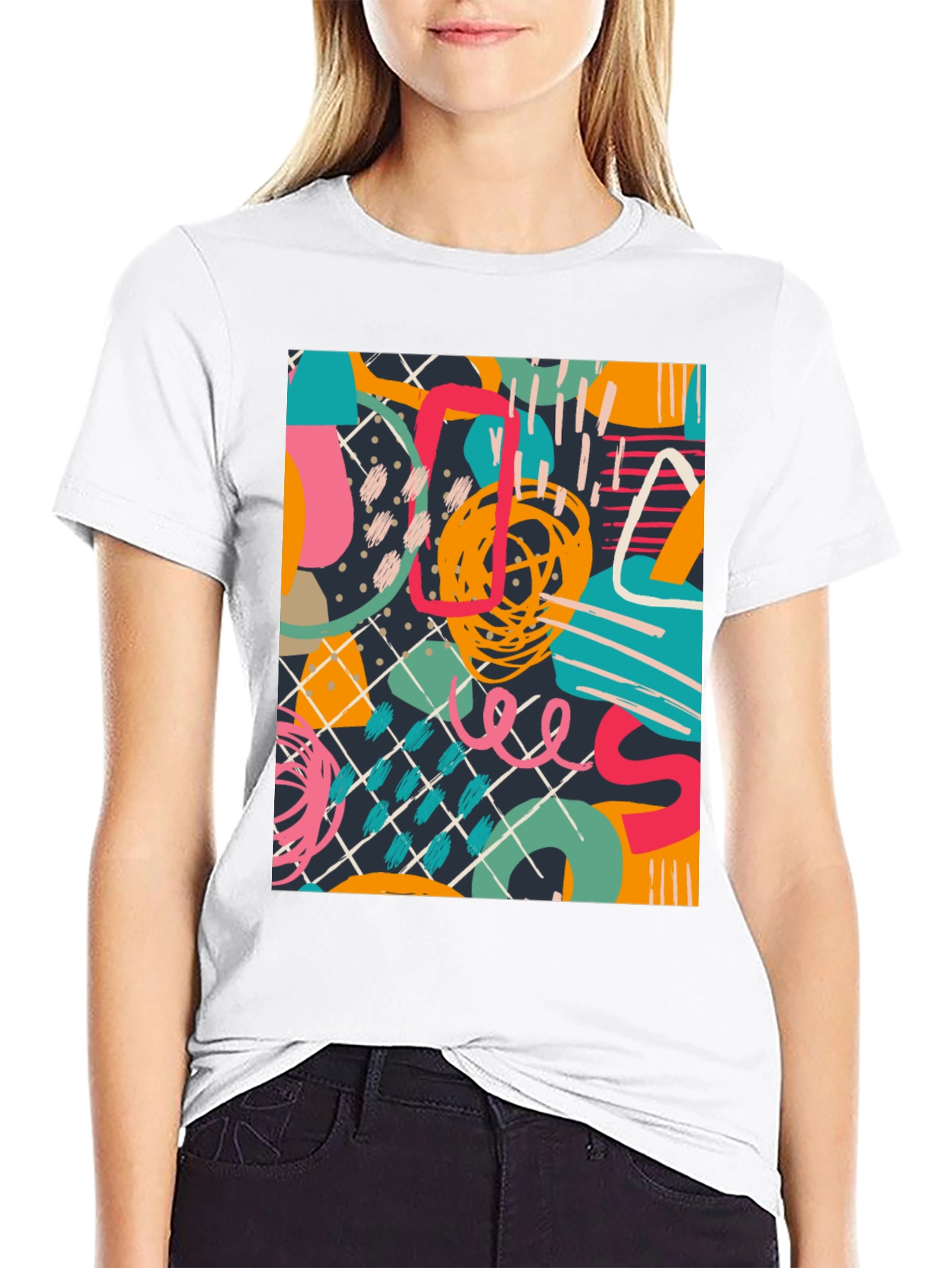 Abstract Art Graphic Tee - Modern Unisex T-Shirt