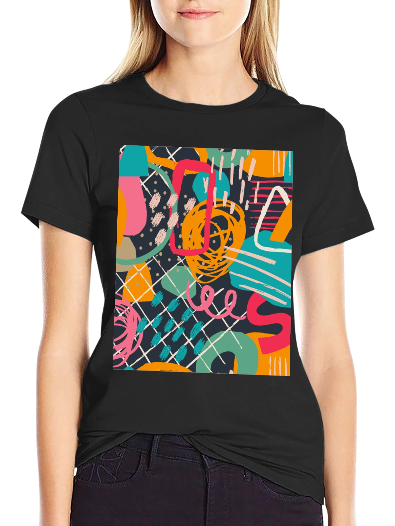 Abstract Art Graphic Tee - Modern Unisex T-Shirt