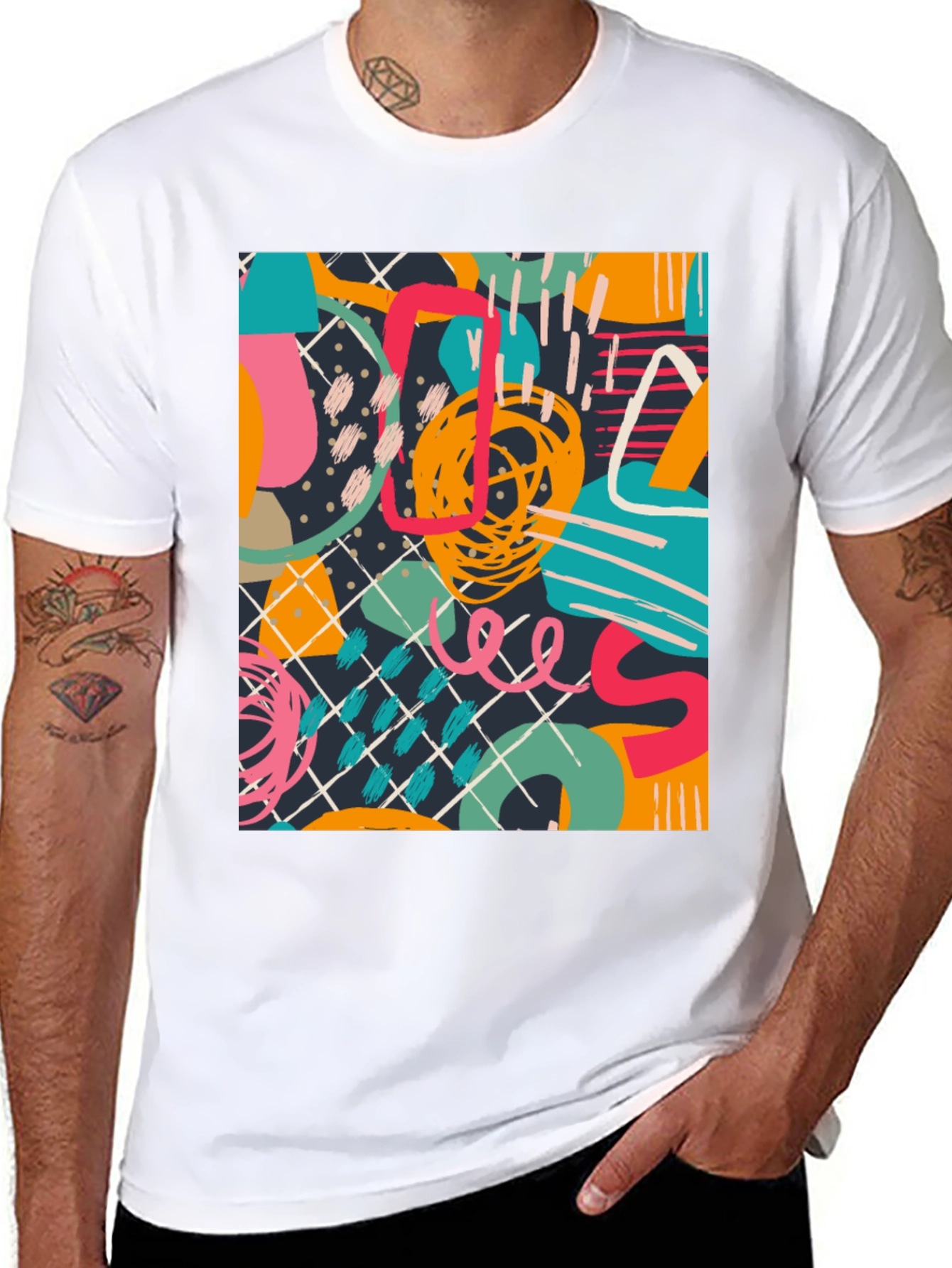 Abstract Art Graphic Tee - Modern Unisex T-Shirt