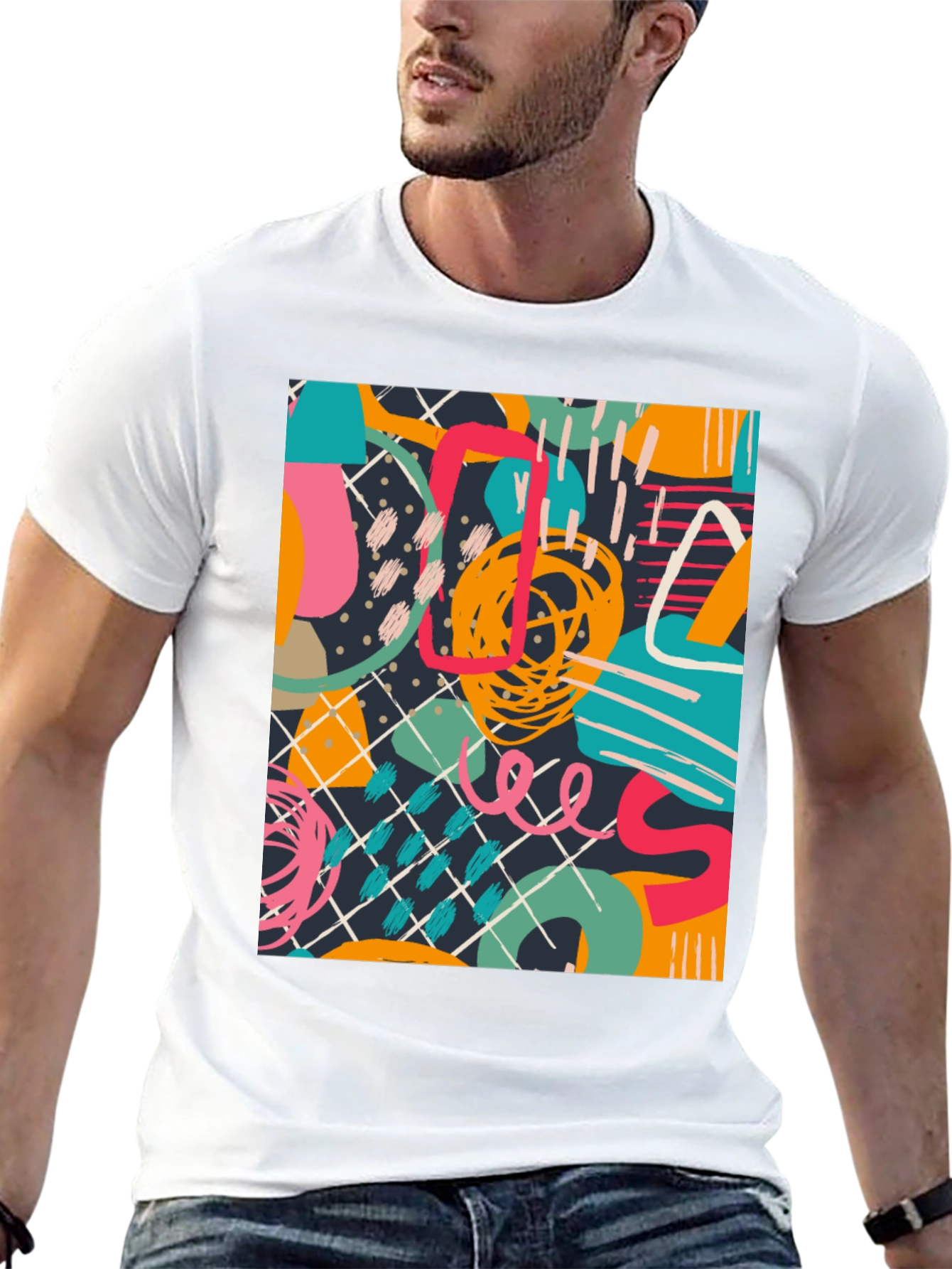 Abstract Art Graphic Tee - Modern Unisex T-Shirt