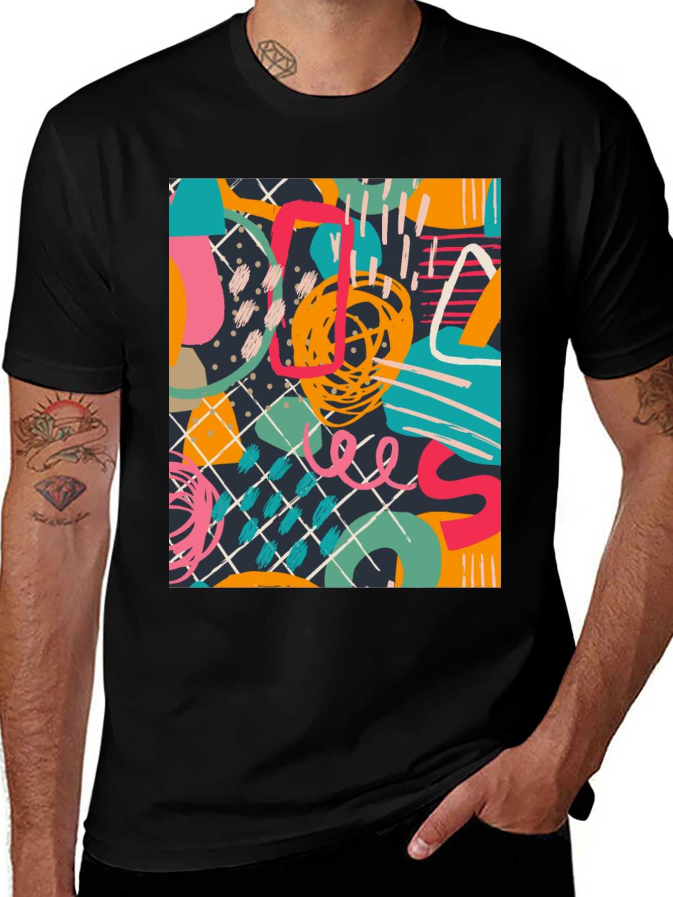 Abstract Art Graphic Tee - Modern Unisex T-Shirt
