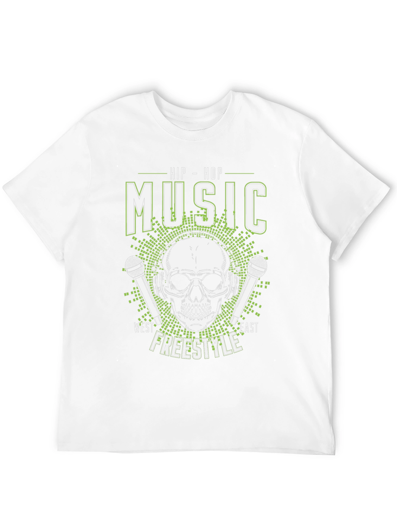 Hip Hop Music Skull T-Shirt - Freestyle West East