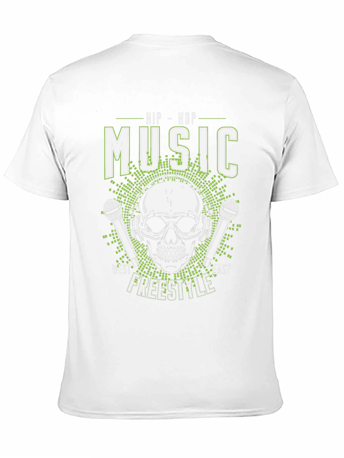 Hip Hop Music Skull T-Shirt - Freestyle West East