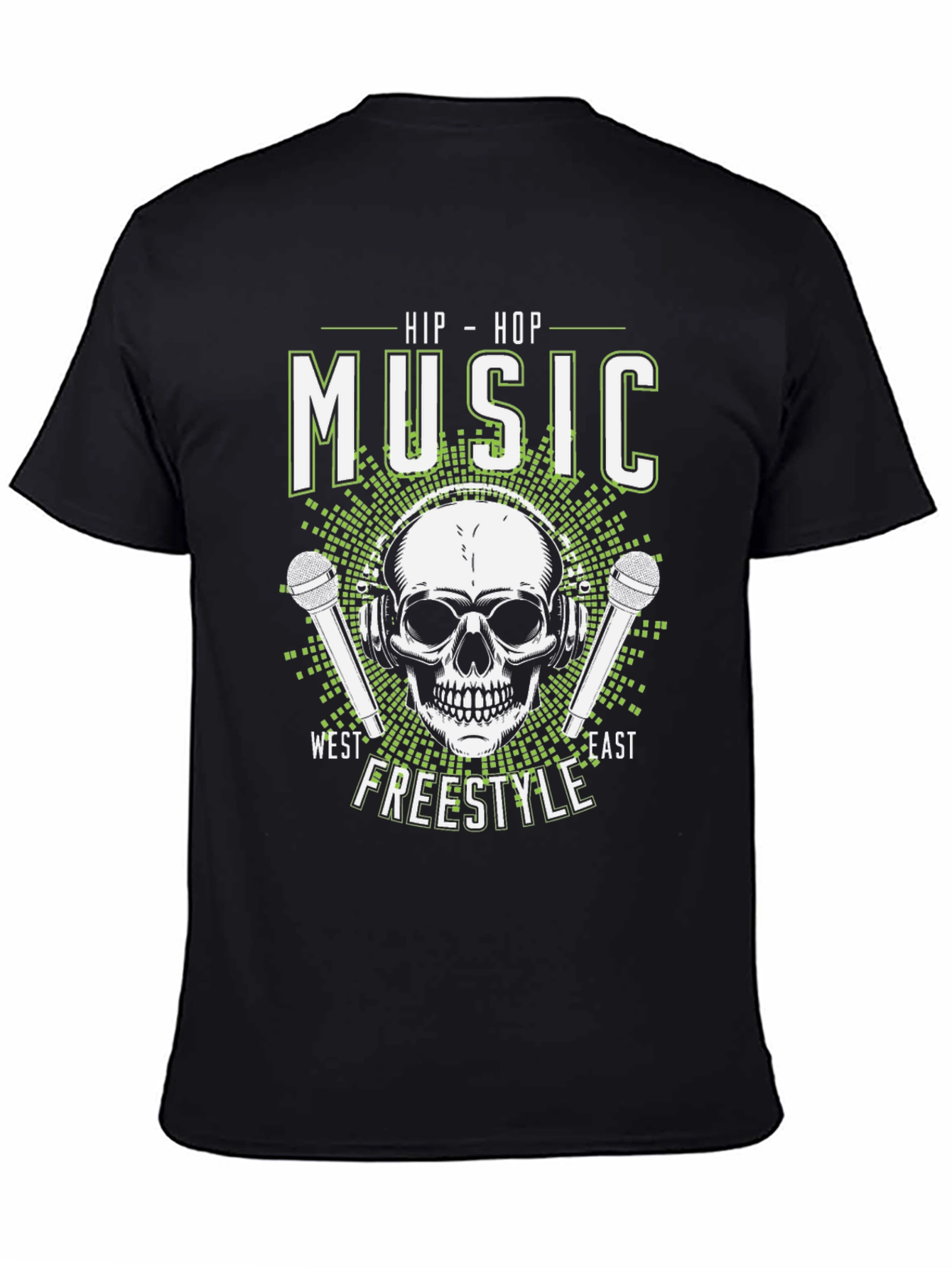 Hip Hop Music Skull T-Shirt - Freestyle West East