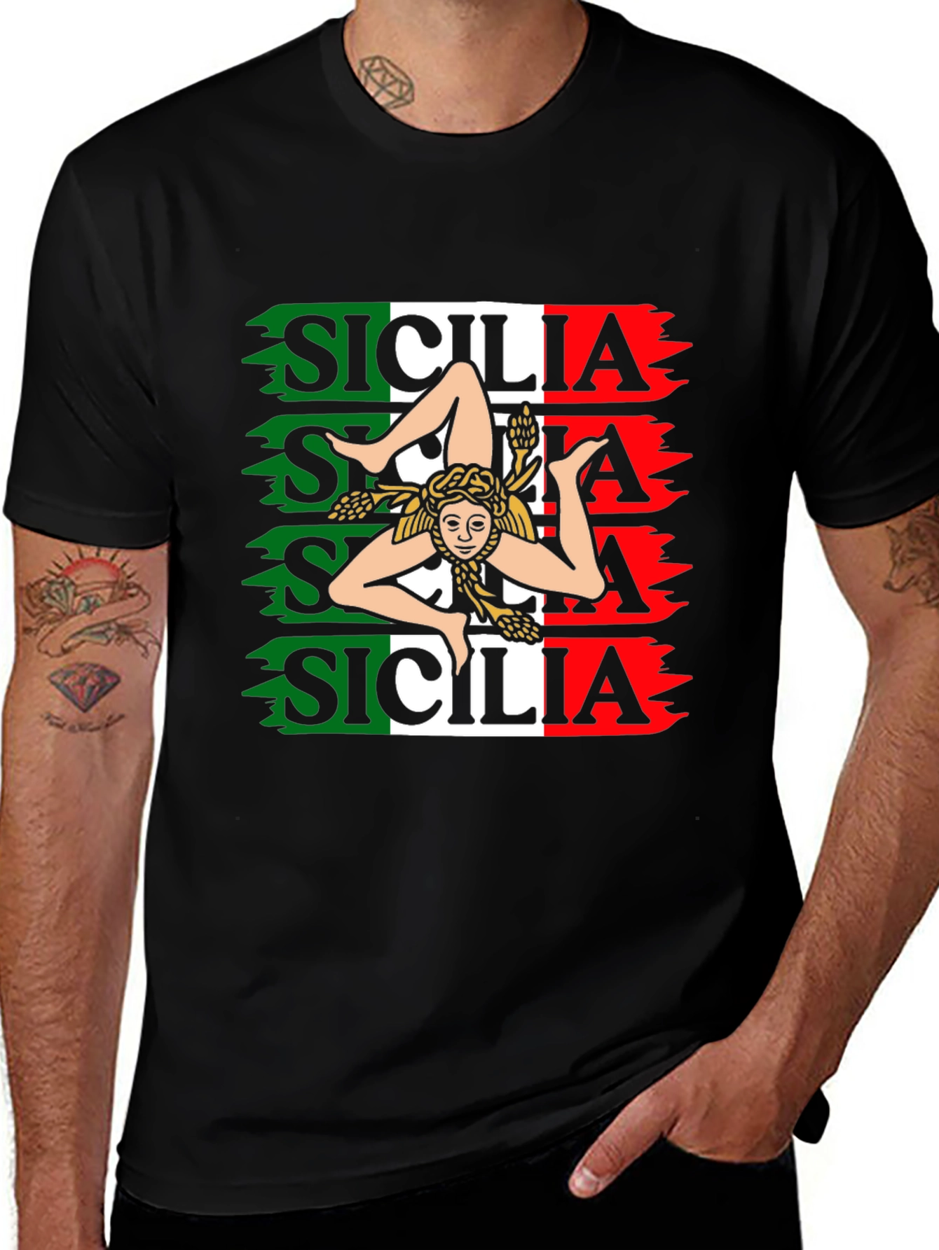 Sicilia Italian Flag T-Shirt