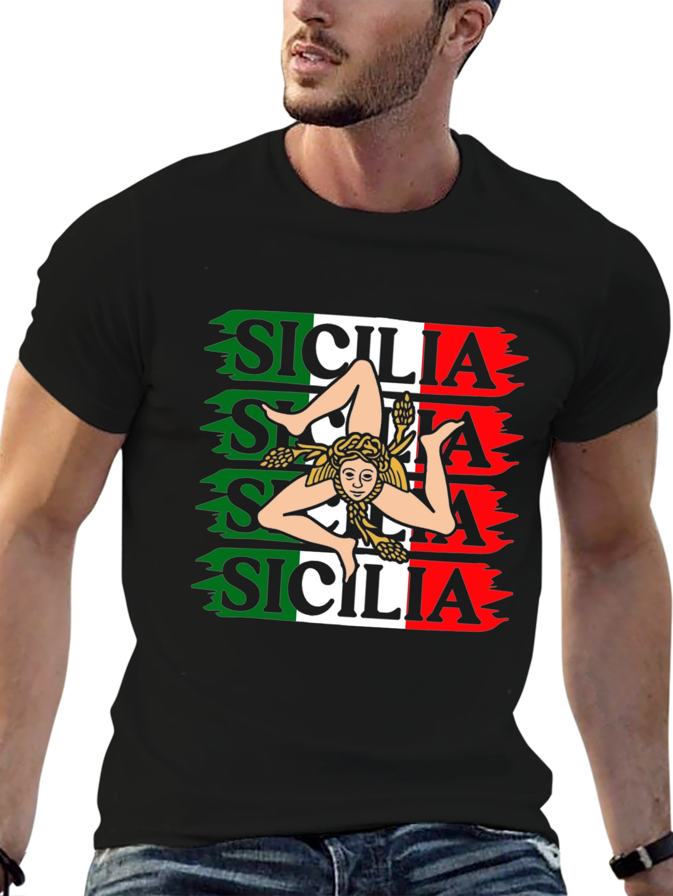 Sicilia Italian Flag T-Shirt