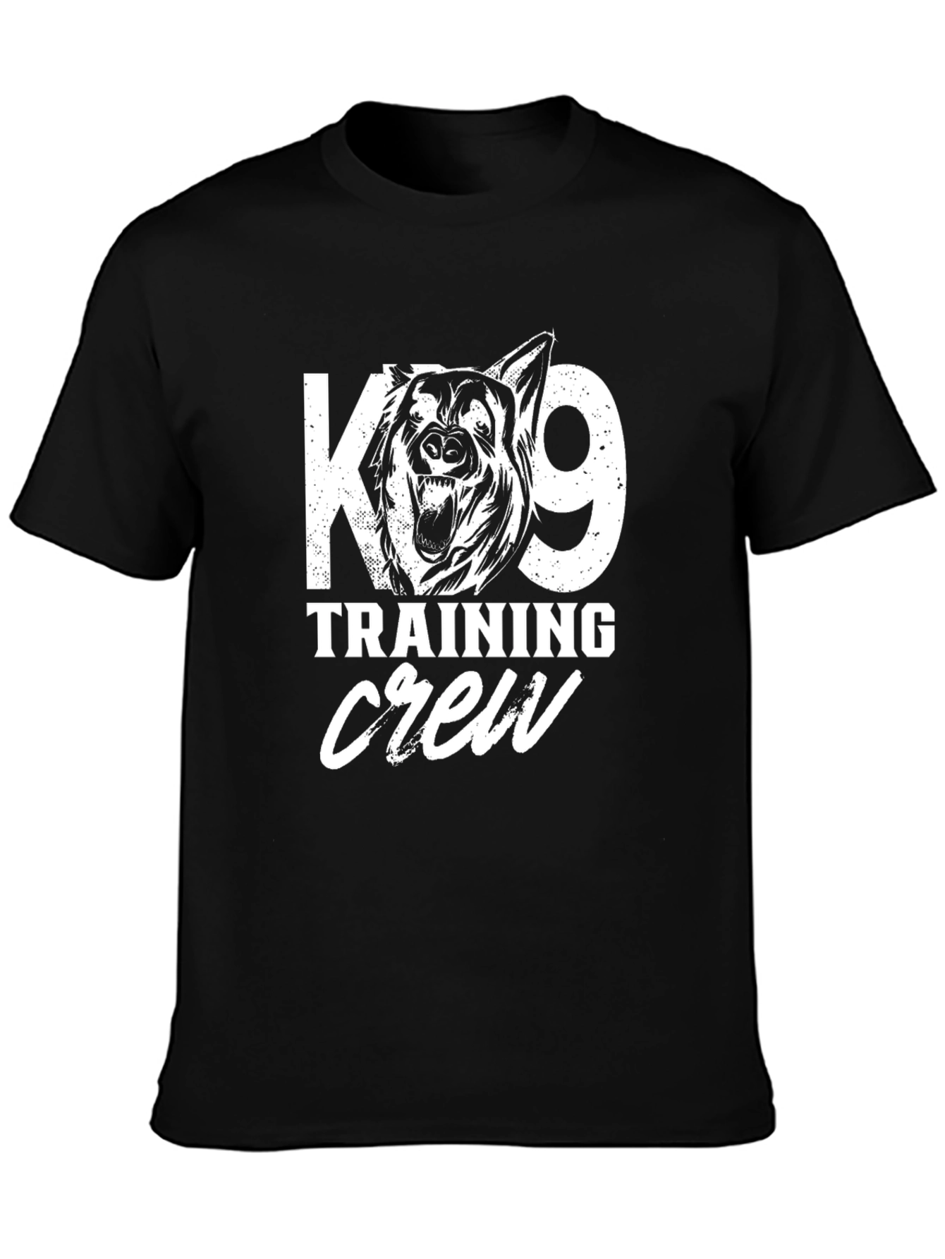 K9 Training Crew Black Graphic Tee