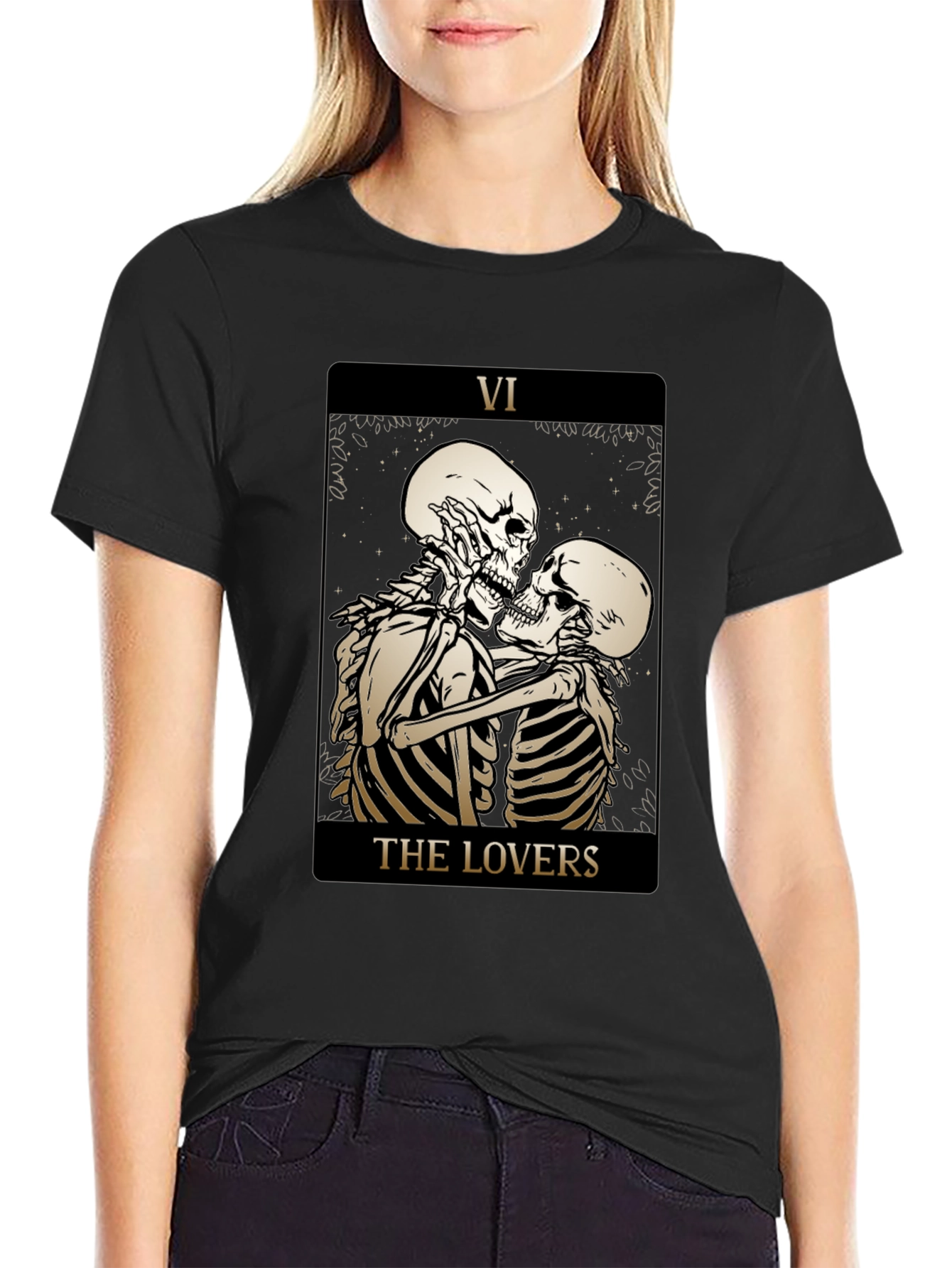 Skeleton Lovers Tarot Card T-Shirt