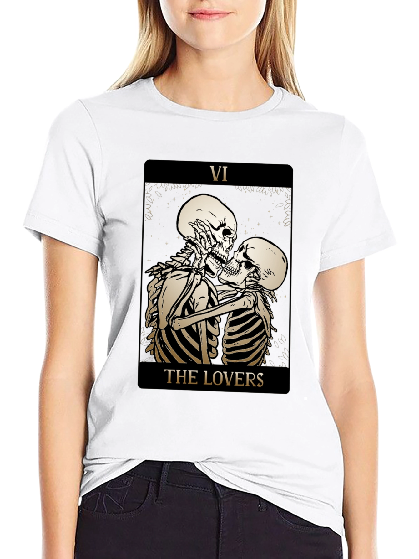 Skeleton Lovers Tarot Card T-Shirt